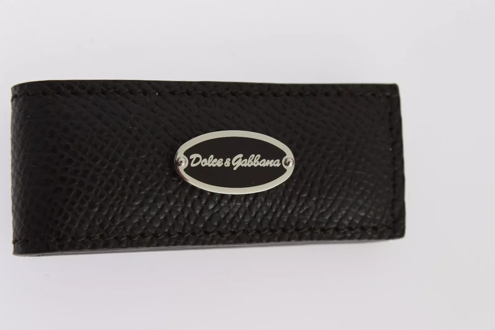 Dolce & Gabbana Brown Leather Magnet Mens Money Cash Clip - Image 5