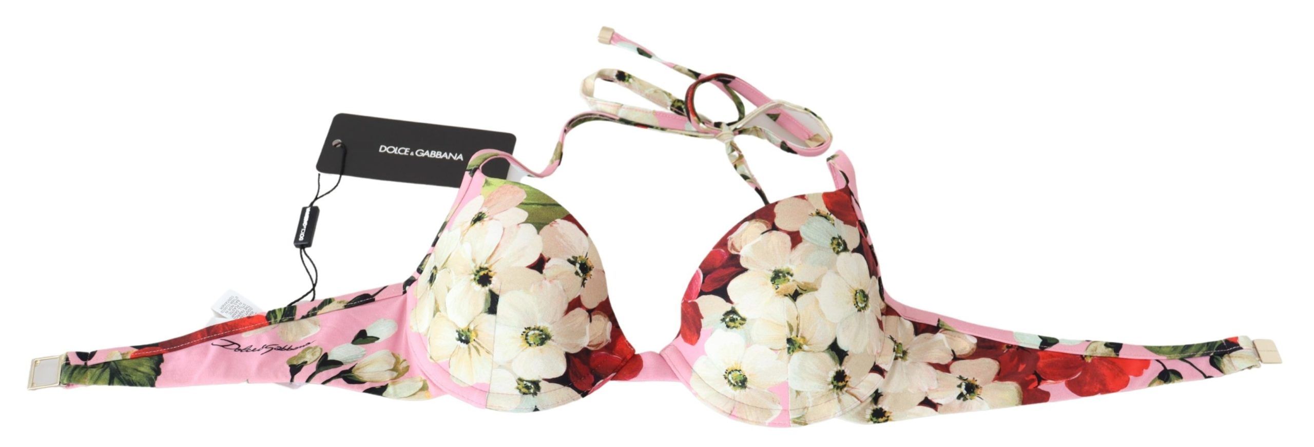 Dolce & Gabbana Multicolor Floral Swimsuit Beachwear Bikini Tops - Image 3