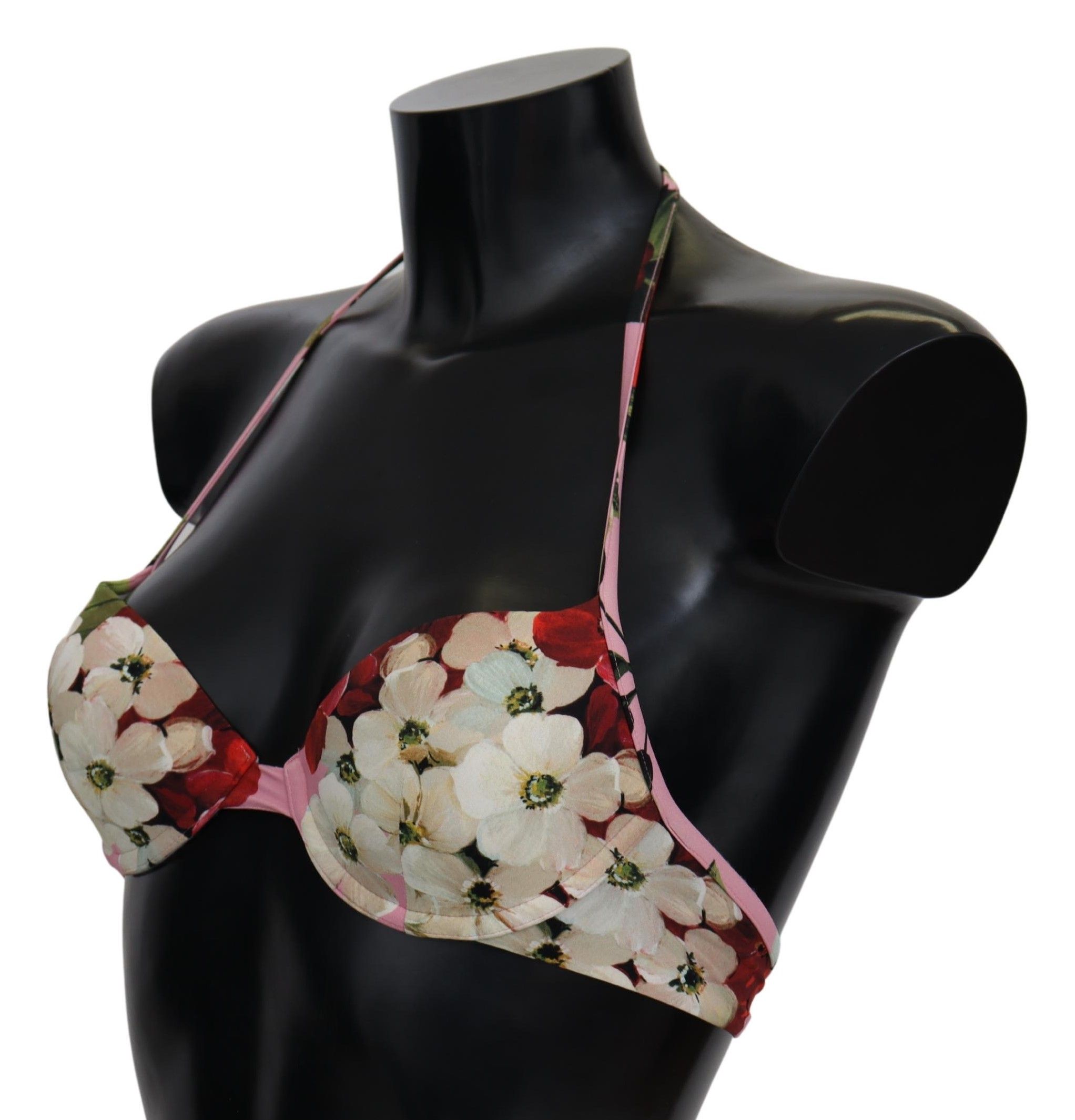 Dolce & Gabbana Multicolor Floral Swimsuit Beachwear Bikini Tops - Image 4