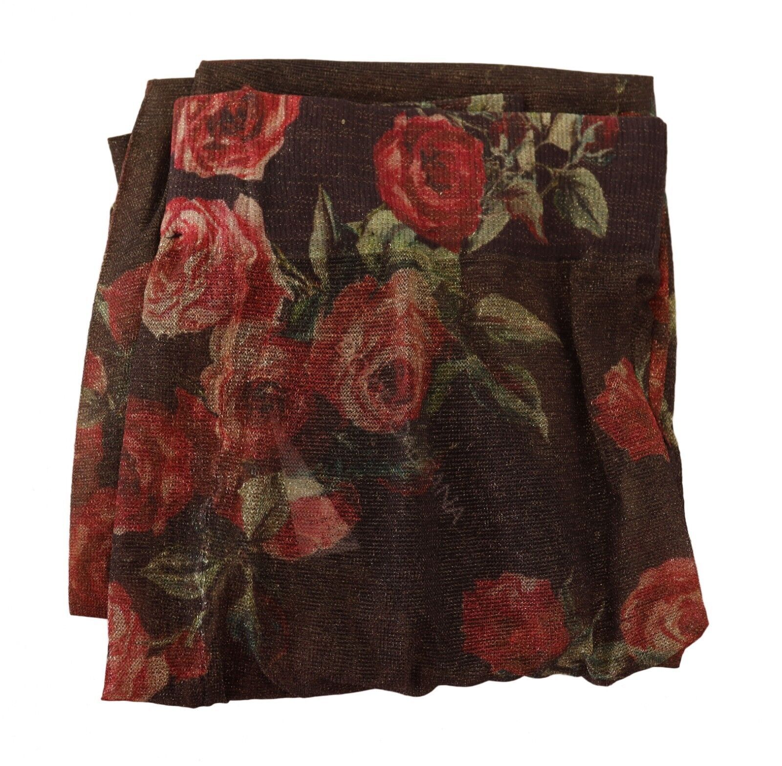 Dolce & Gabbana Black Floral Print Stockings Nylon Tights - Image 2