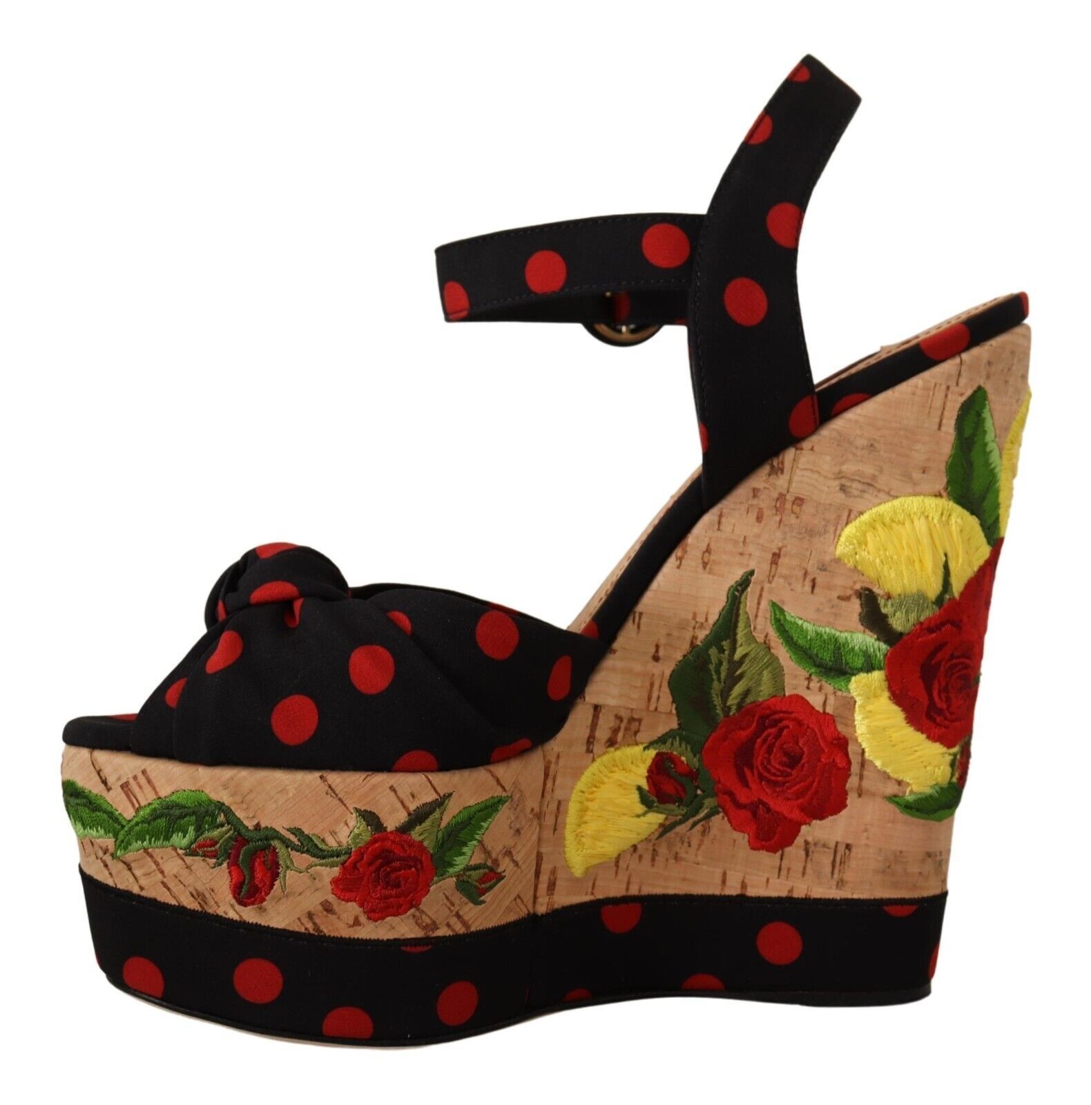 Dolce & Gabbana Multicolor Platform Wedges Sandals Charmeuse Shoes - Image 5