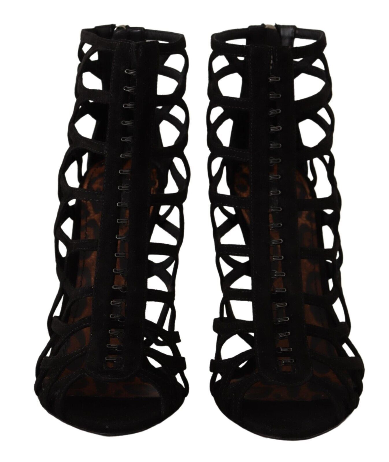 Dolce & Gabbana Black Suede Stiletto Heels Bette Sandals Shoes - Image 2