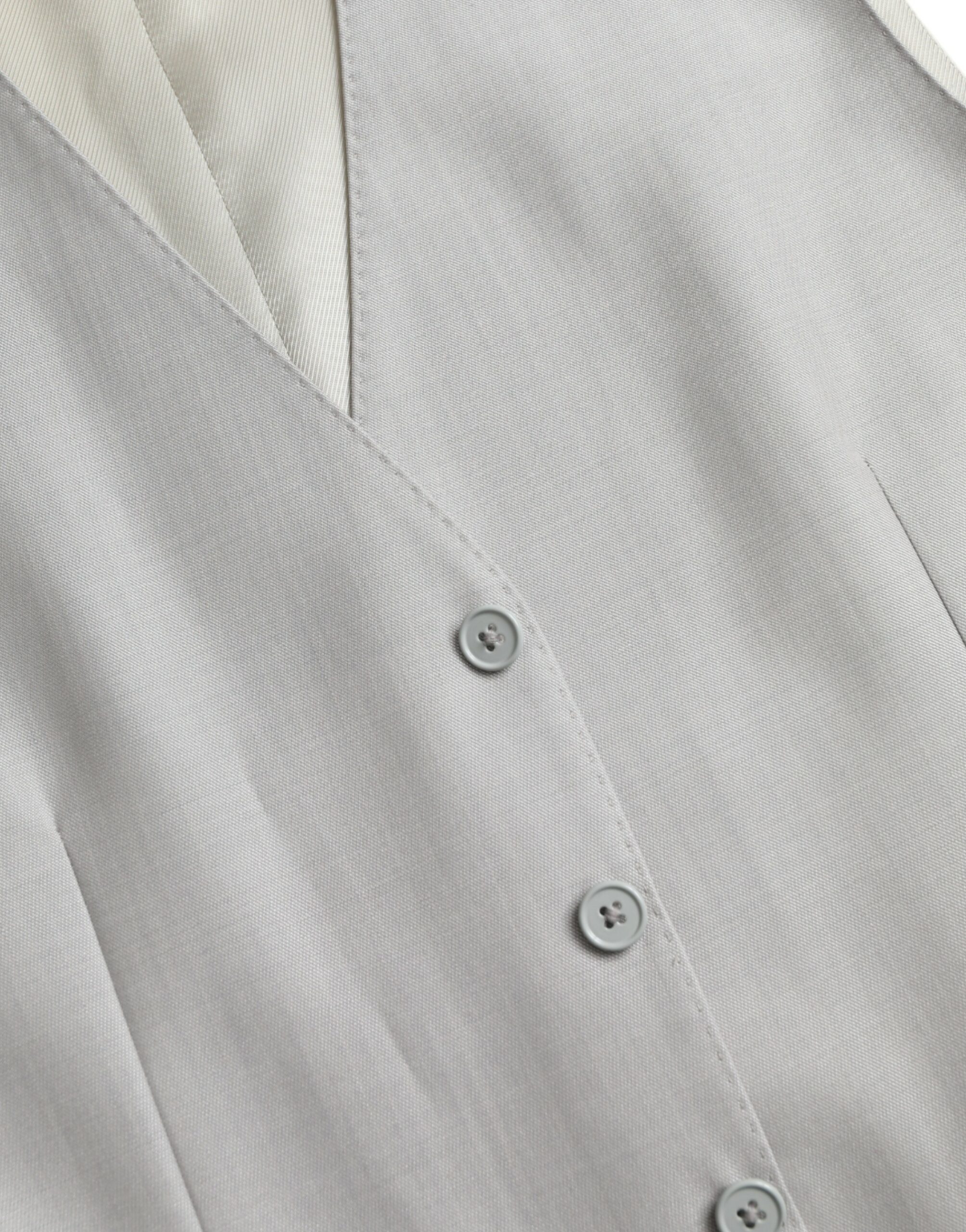 Dolce & Gabbana Light Gray Wool Formal Dress Waistcoat Vest - Image 6