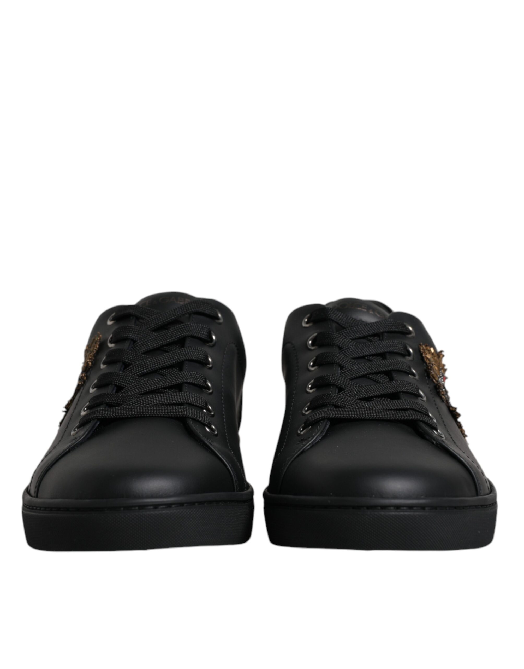 Dolce & Gabbana Black London Sacred Heart Men Sneakers Shoes - Image 2