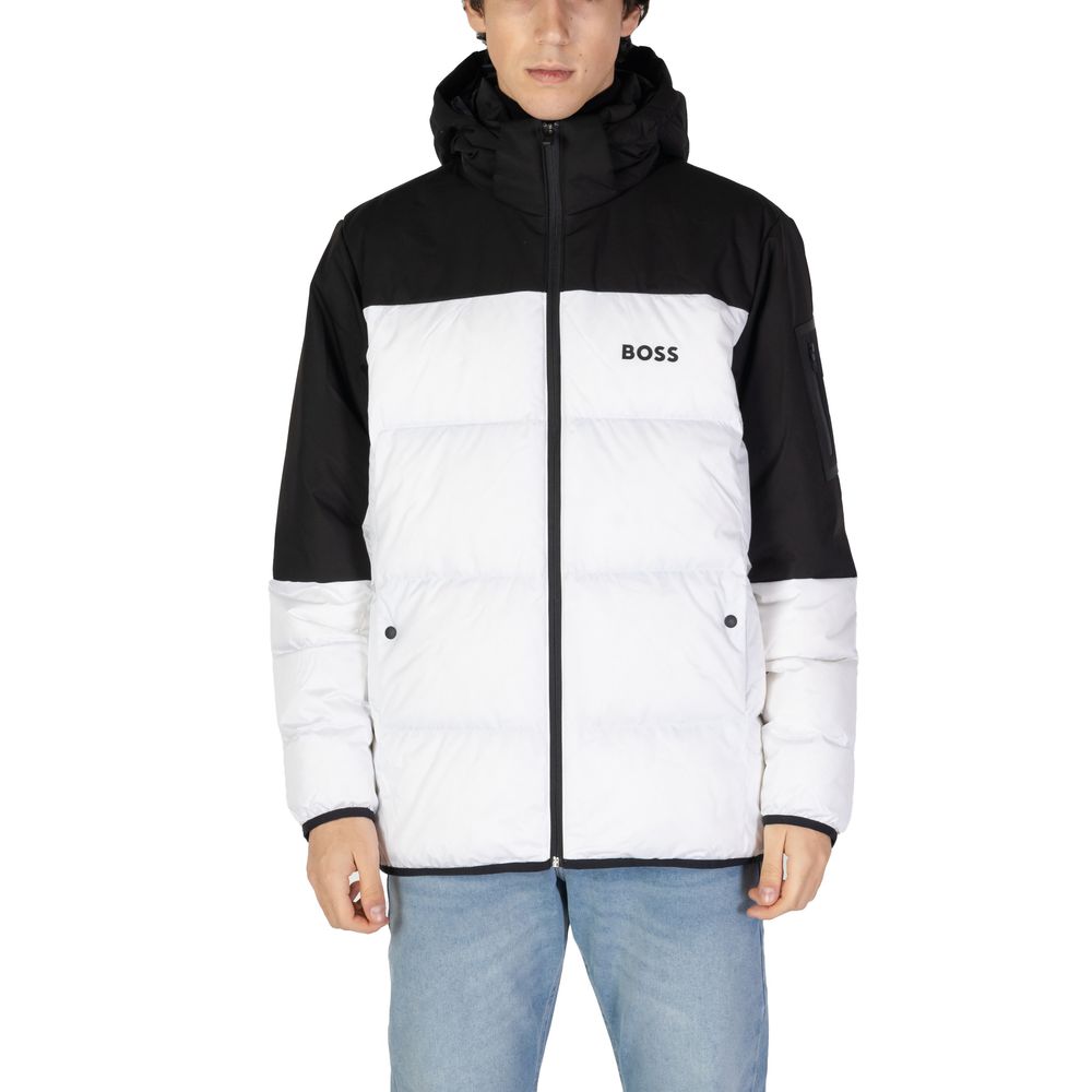 Hugo Boss White Recycled Polyester Jackets & Coat