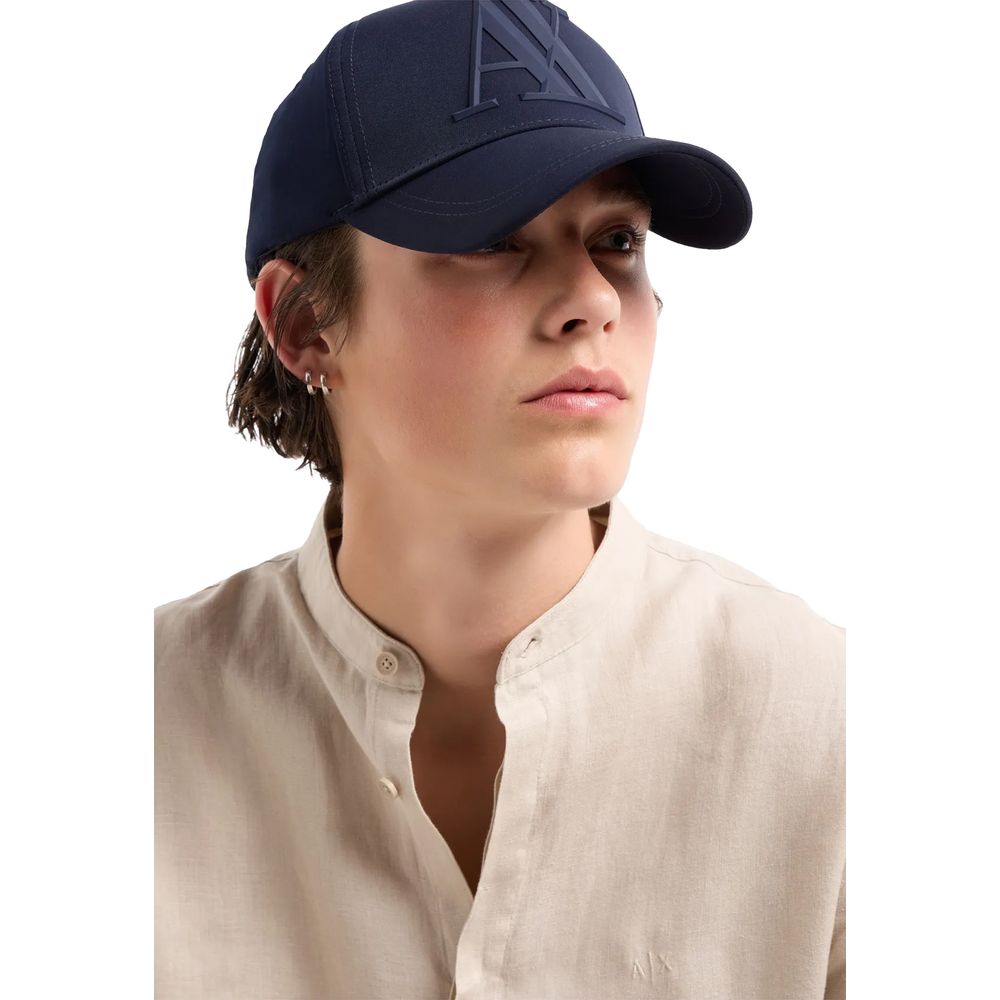 Armani Exchange Blue Polyester Cap (Baseball Hat) - Image 4