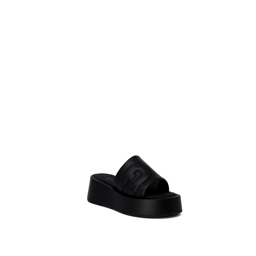 Furla Black Leather Slipper - Image 2