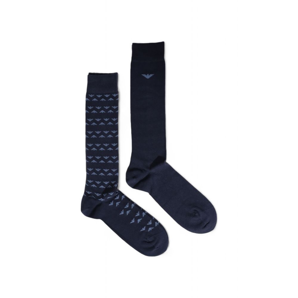 Emporio Armani Underwear Blue Cotton Sock - Image 2
