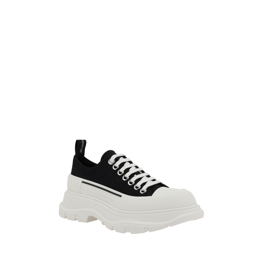 Alexander McQueen Black Cotton Chunky Sneakers - Image 2