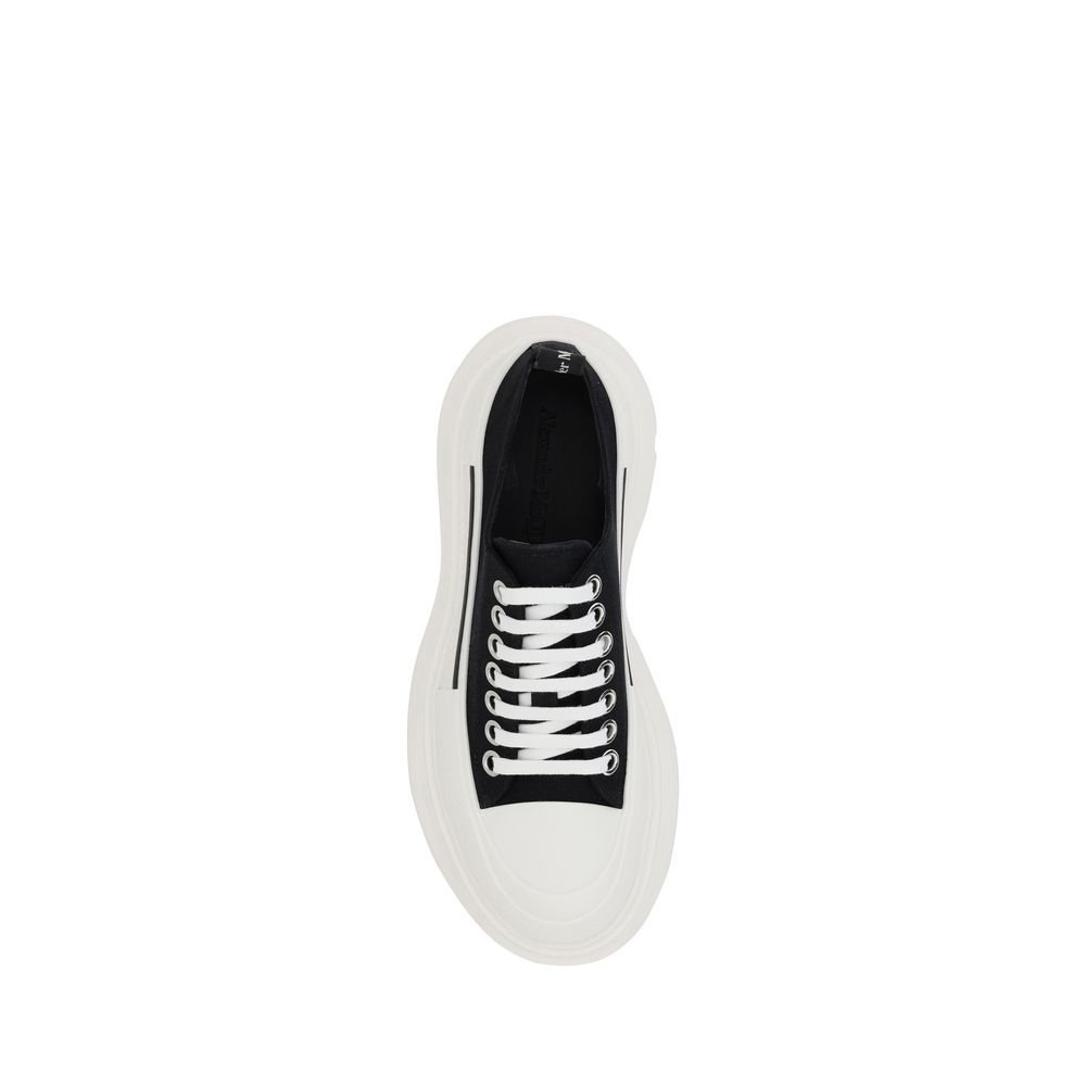 Alexander McQueen Black Cotton Chunky Sneakers - Image 4