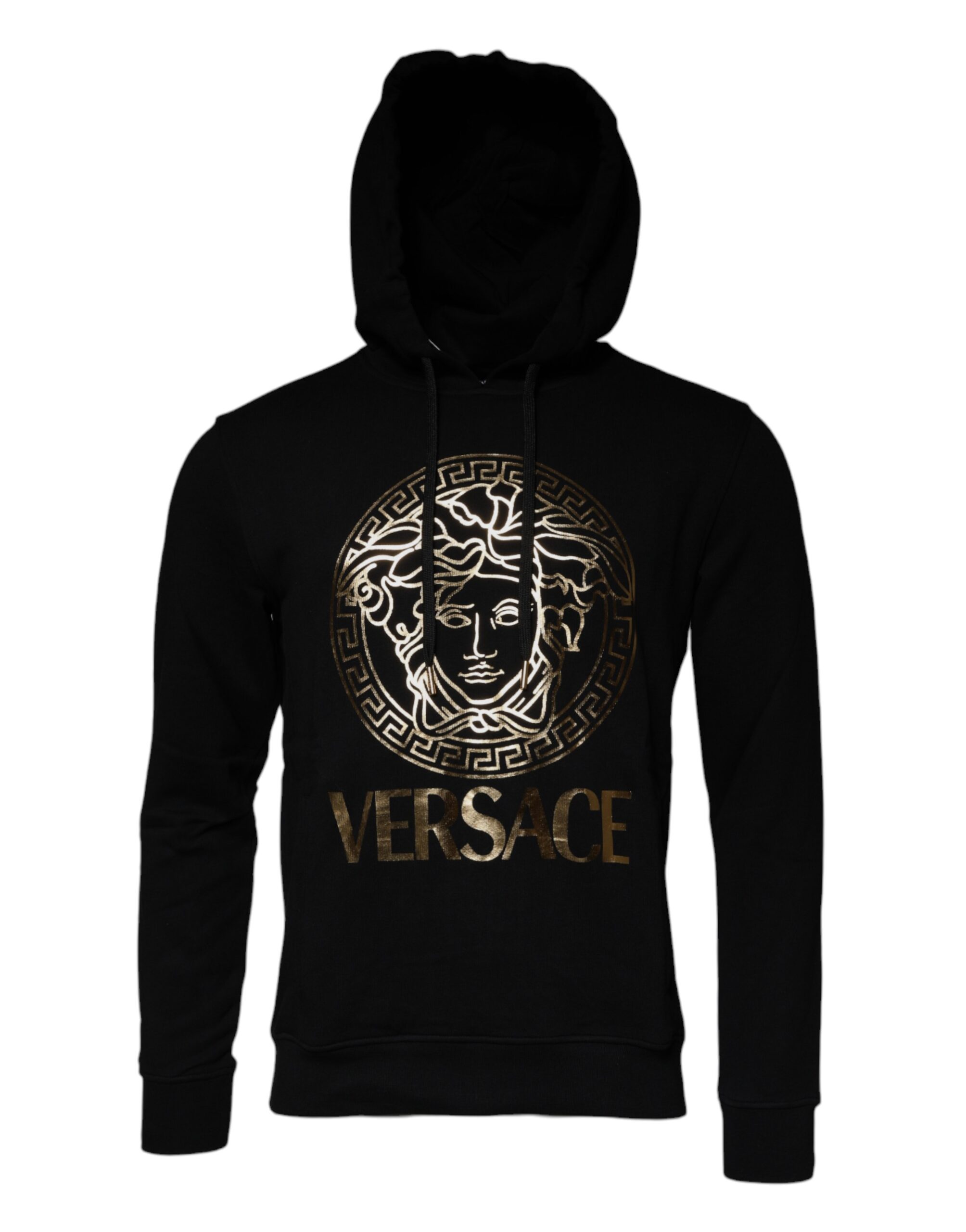 Versace Black Medusa Cotton Hoodie Pullover Sweatshirt Sweater - Image 2