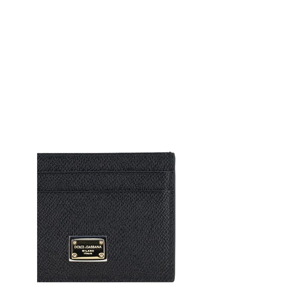 Dolce & Gabbana Black Calf Leather Bos Taurus Wallet - Image 3