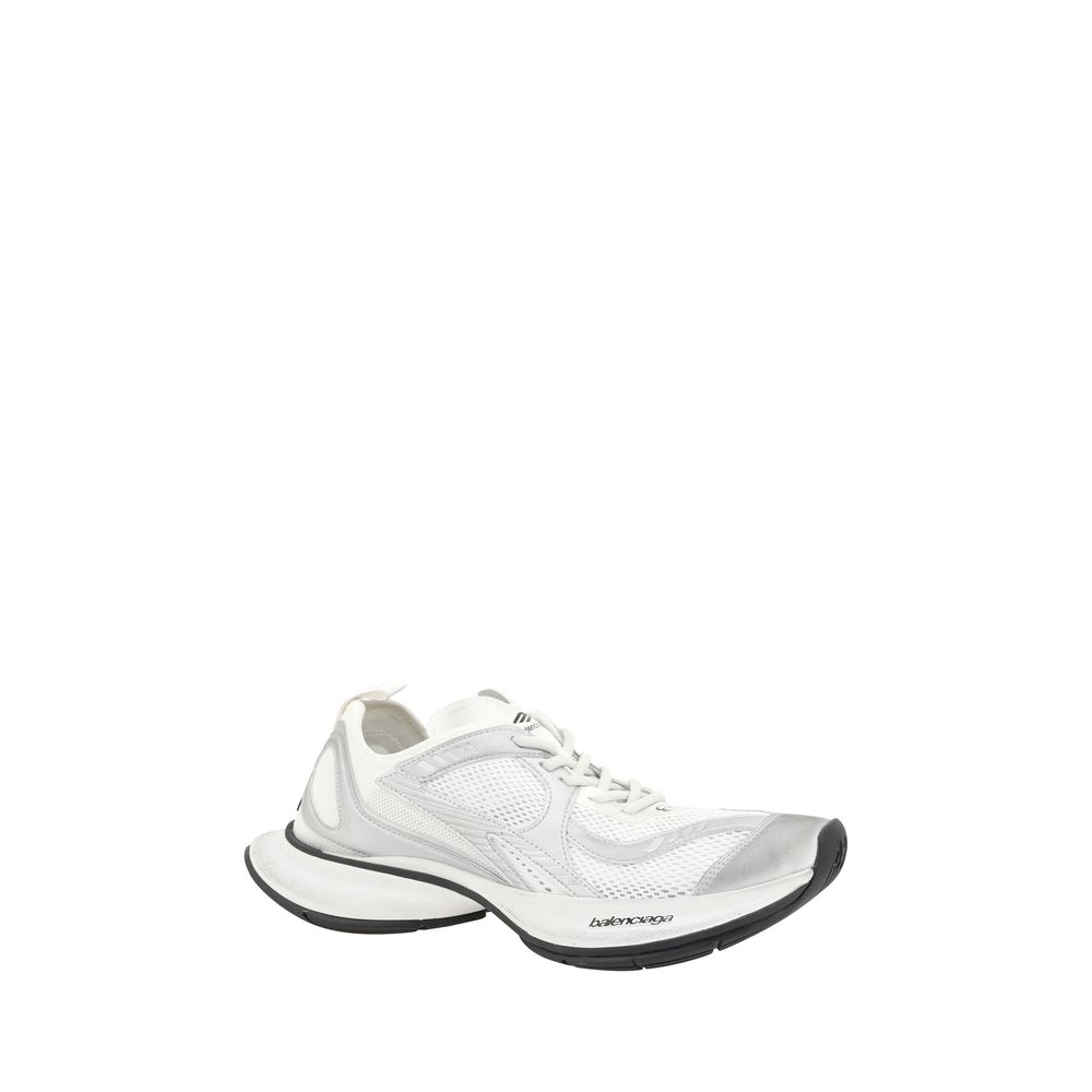 Balenciaga White Polyester Athletic Sneakers - Image 2
