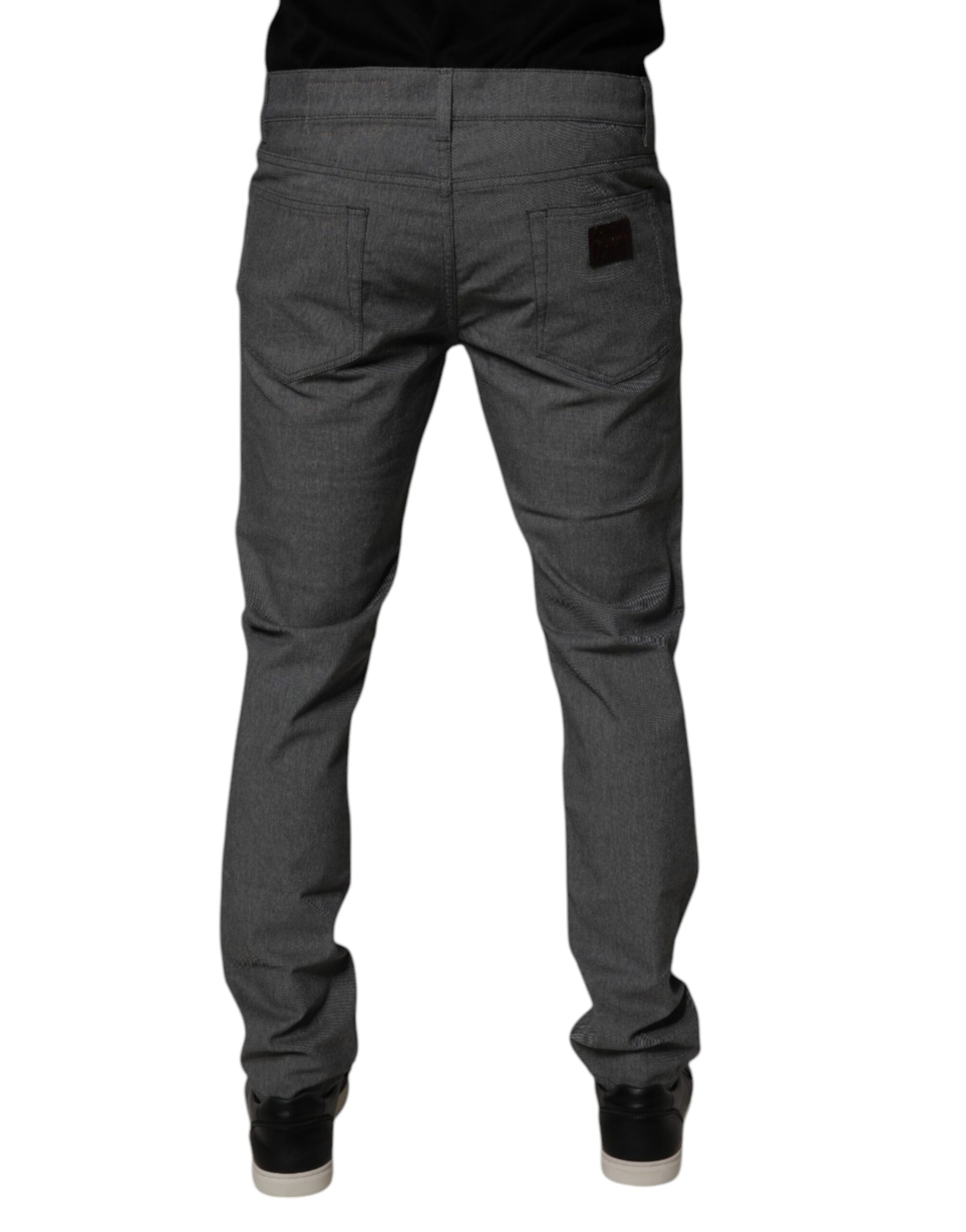 Dolce & Gabbana Gray Cotton Stretch Skinny Denim Jeans - Image 4