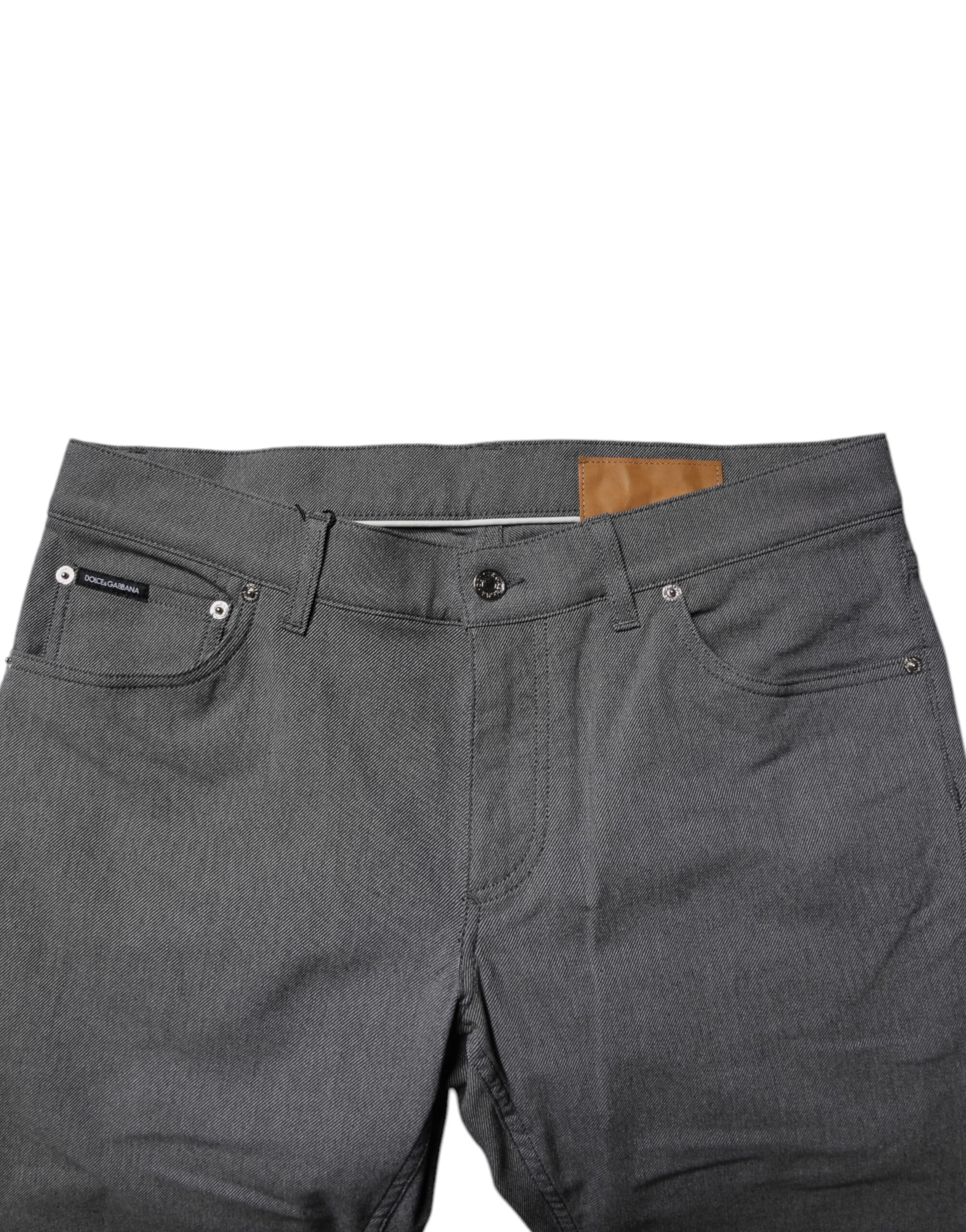 Dolce & Gabbana Gray Cotton Stretch Skinny Denim Jeans - Image 5
