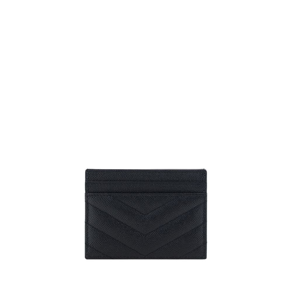 Saint Laurent Black Leather Card Holder - Image 2