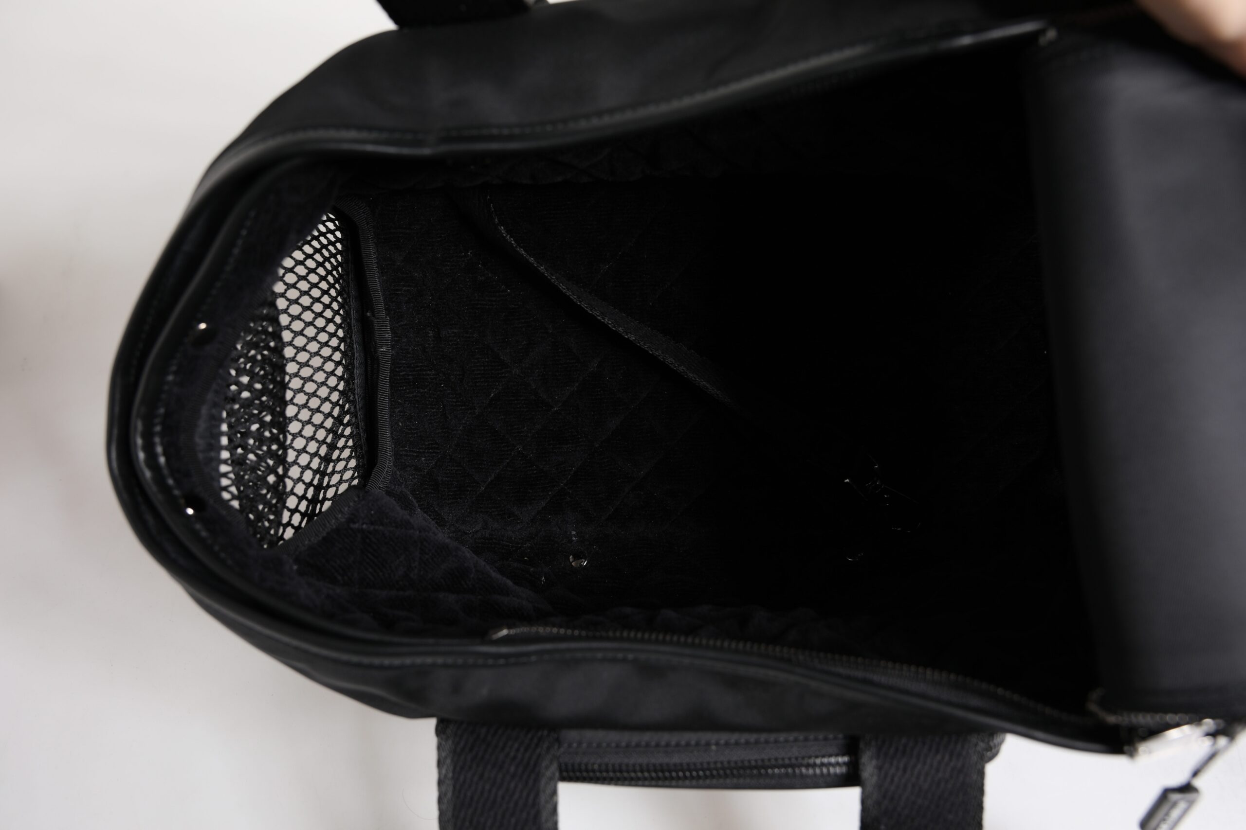 Dolce & Gabbana Black Shoulder Strap Pet Carry Logo Plaque Bag - Image 7