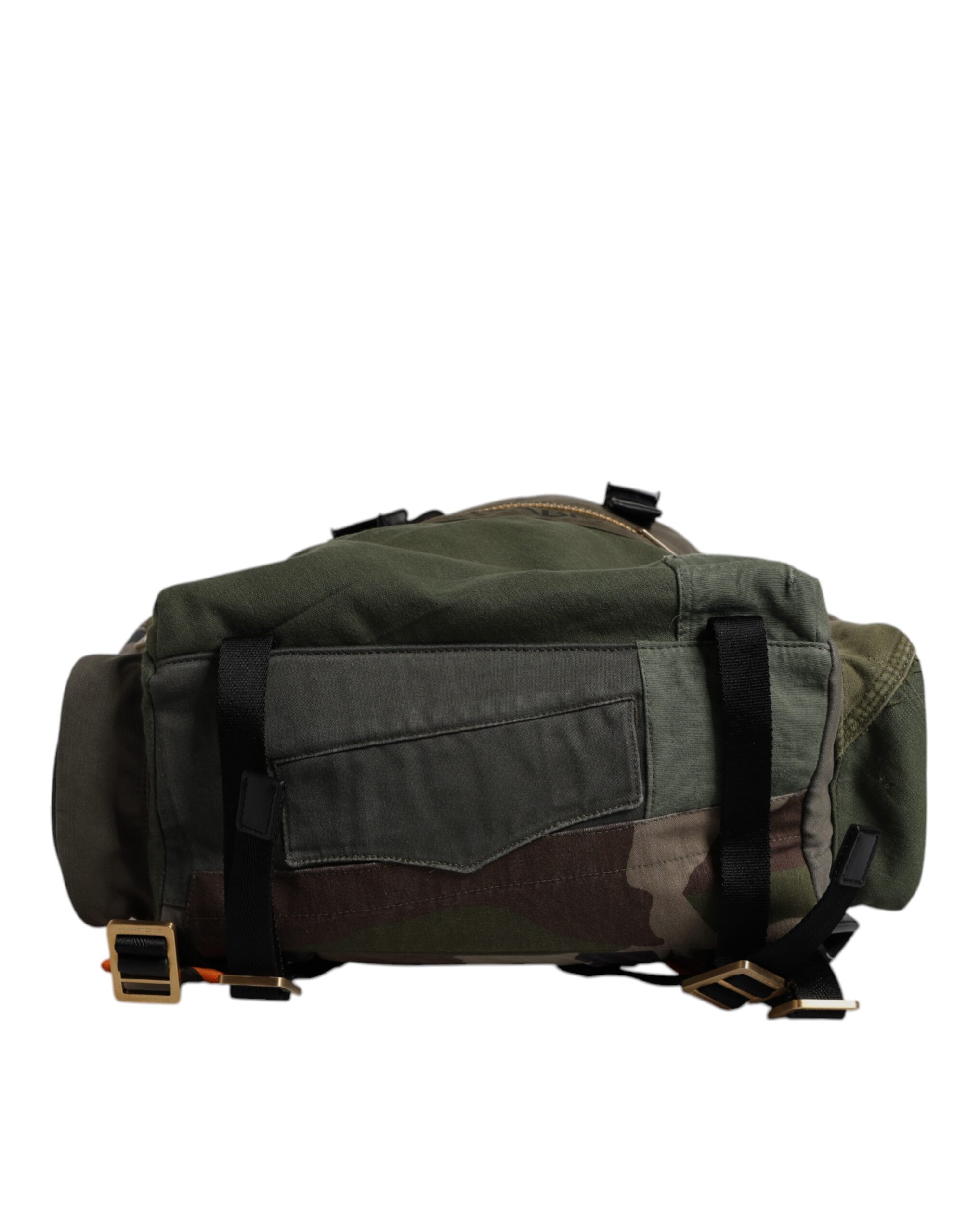 Dolce & Gabbana Military Green Patchwork Travel Backpack Bag - Image 4