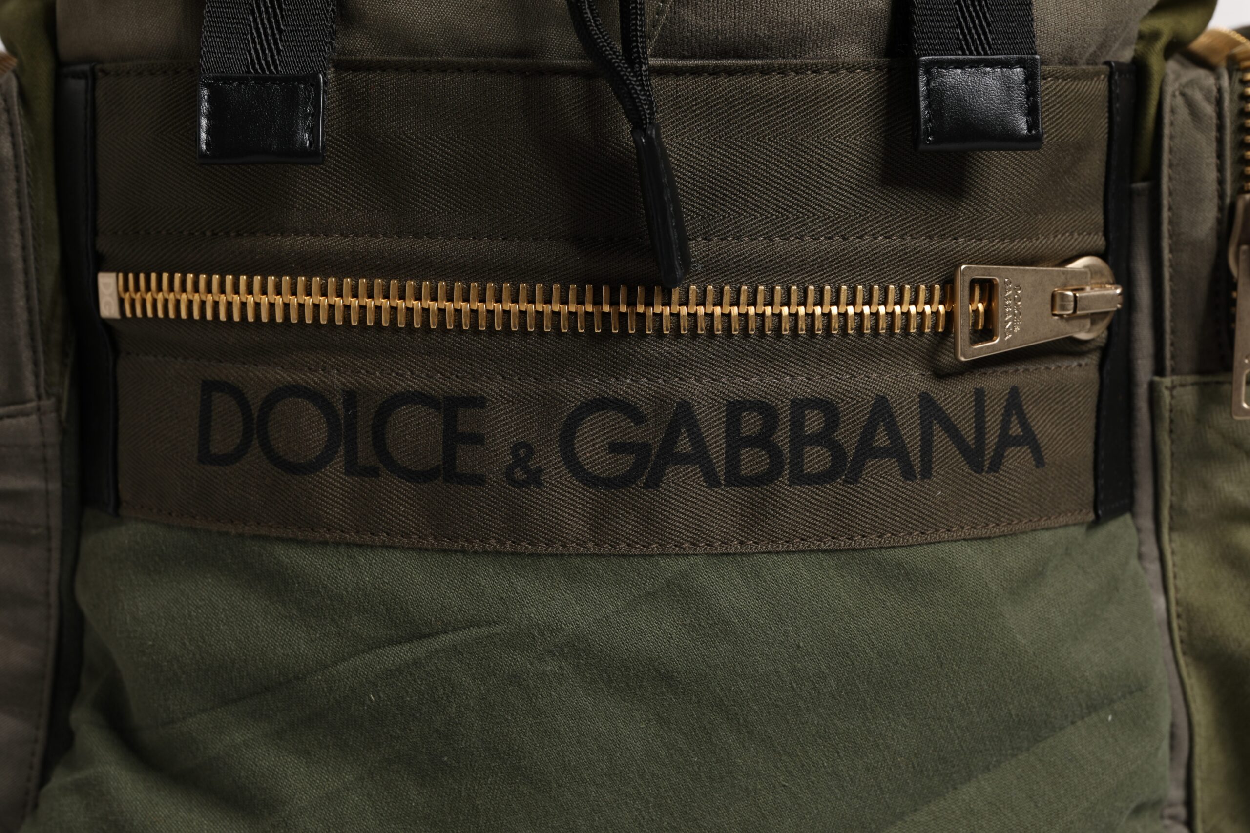 Dolce & Gabbana Military Green Patchwork School Backpack Bag - Image 7