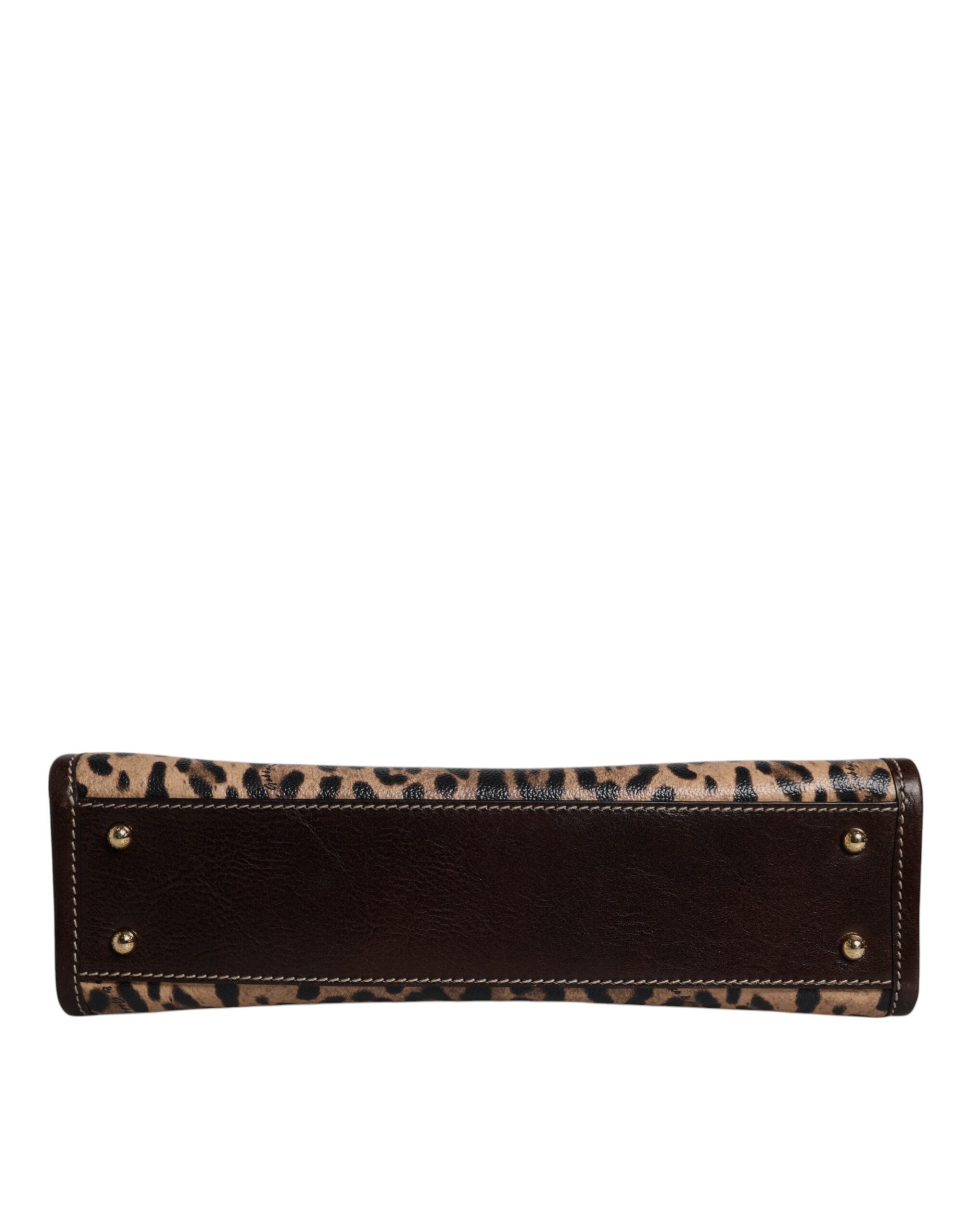 Dolce & Gabbana Brown Leopard Leather Shoulder Strap Tote Bag - Image 6