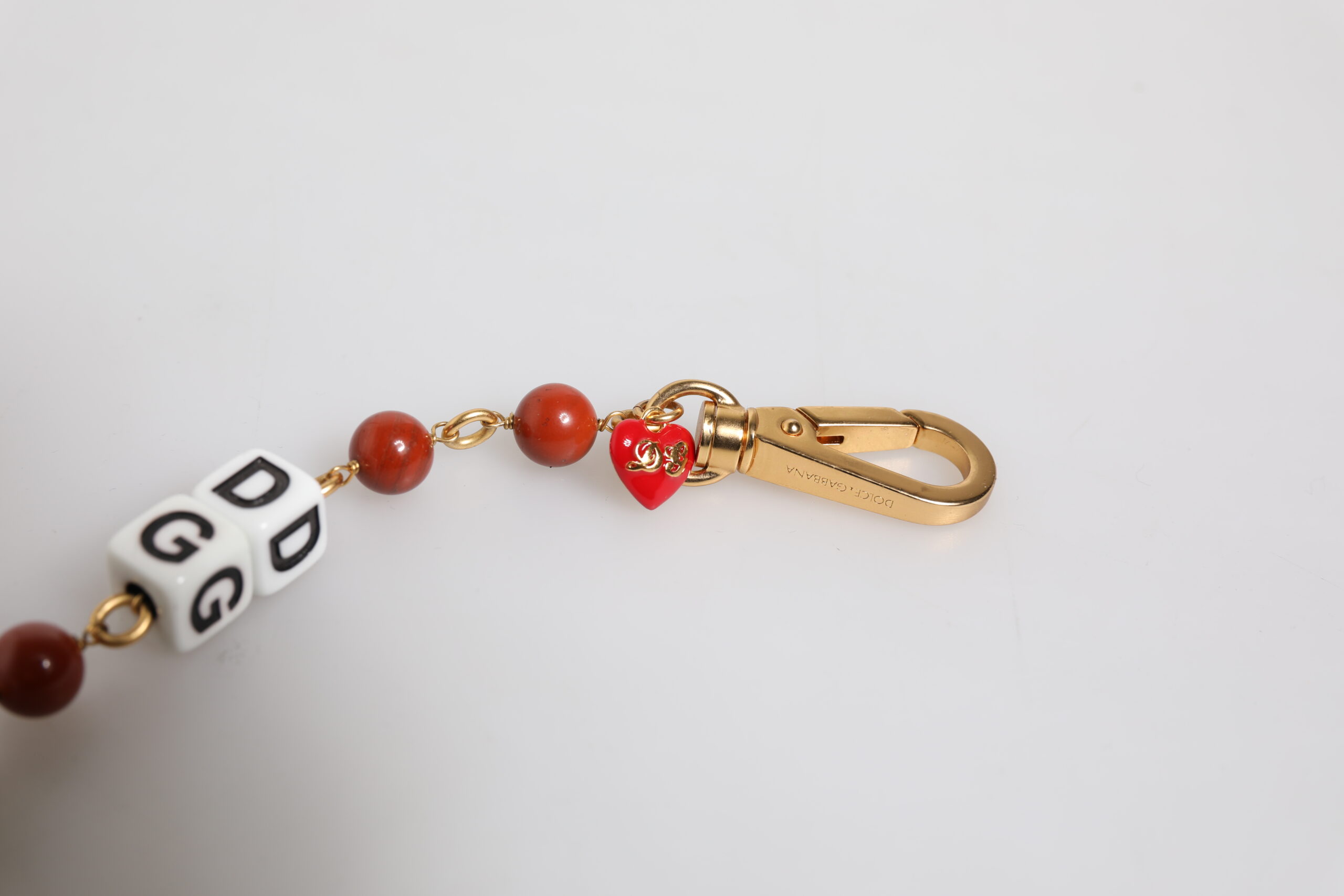 Dolce & Gabbana Multicolor Gold Tone Brass Chain DG Logo Dice Bracelet - Image 5