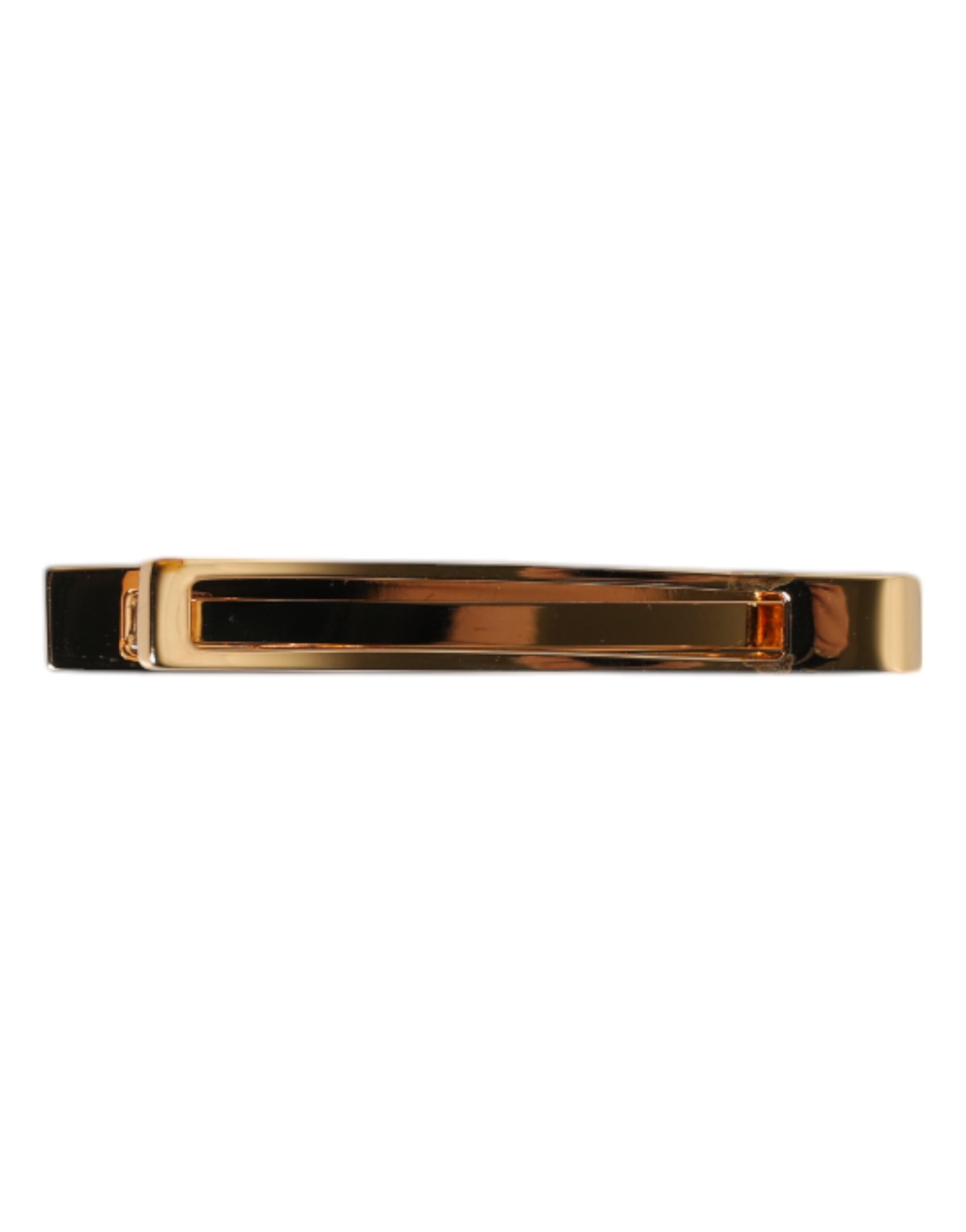 Dolce & Gabbana Gold Tone Brass Logo Branded Tie Clip Bar - Image 3