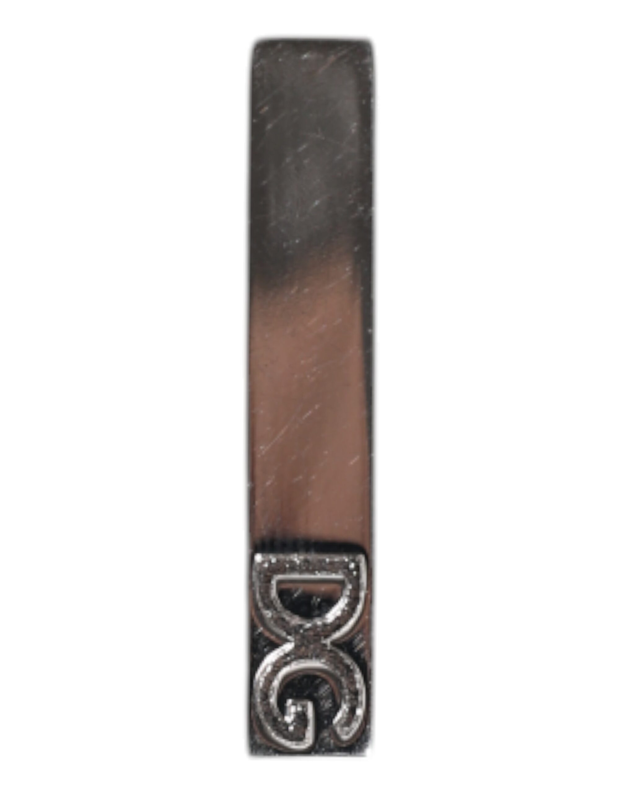 Dolce & Gabbana Silver Tone Brass Logo Branded Tie Clip Bar - Image 2