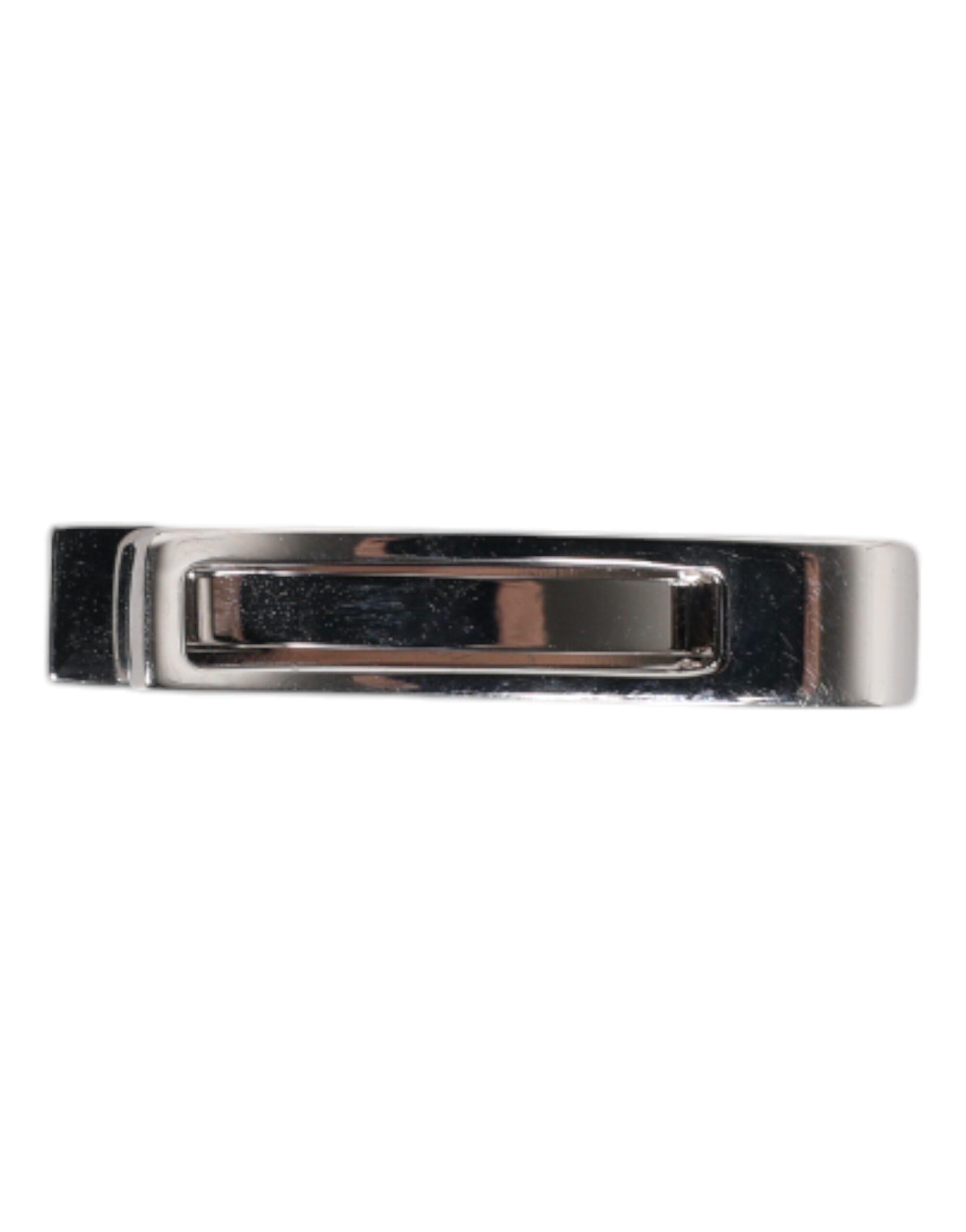 Dolce & Gabbana Silver Tone Brass Logo Branded Tie Clip Bar - Image 6