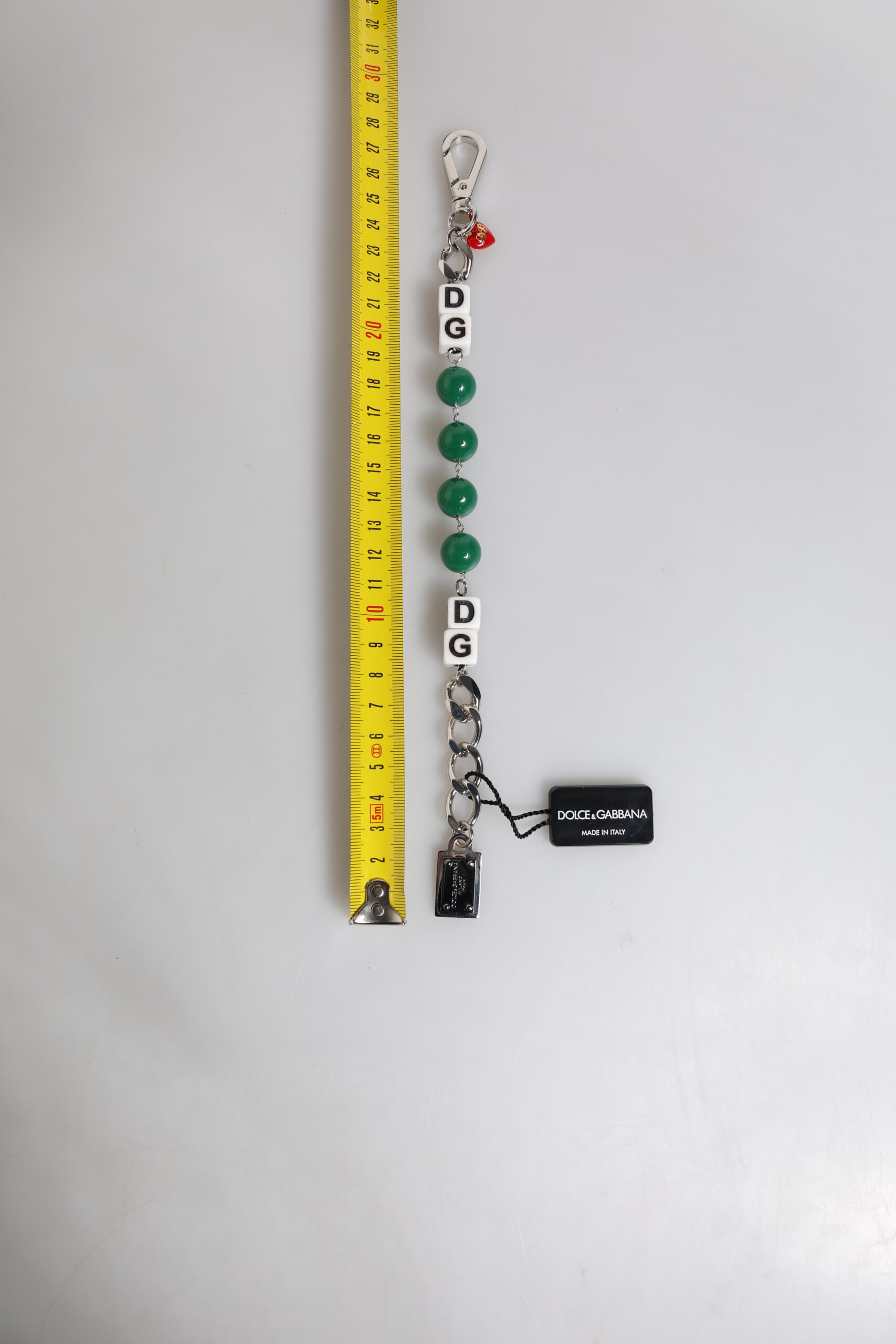 Dolce & Gabbana Silver Tone Brass Bead Dice Logo Embellish Charm Bracelet - Image 4