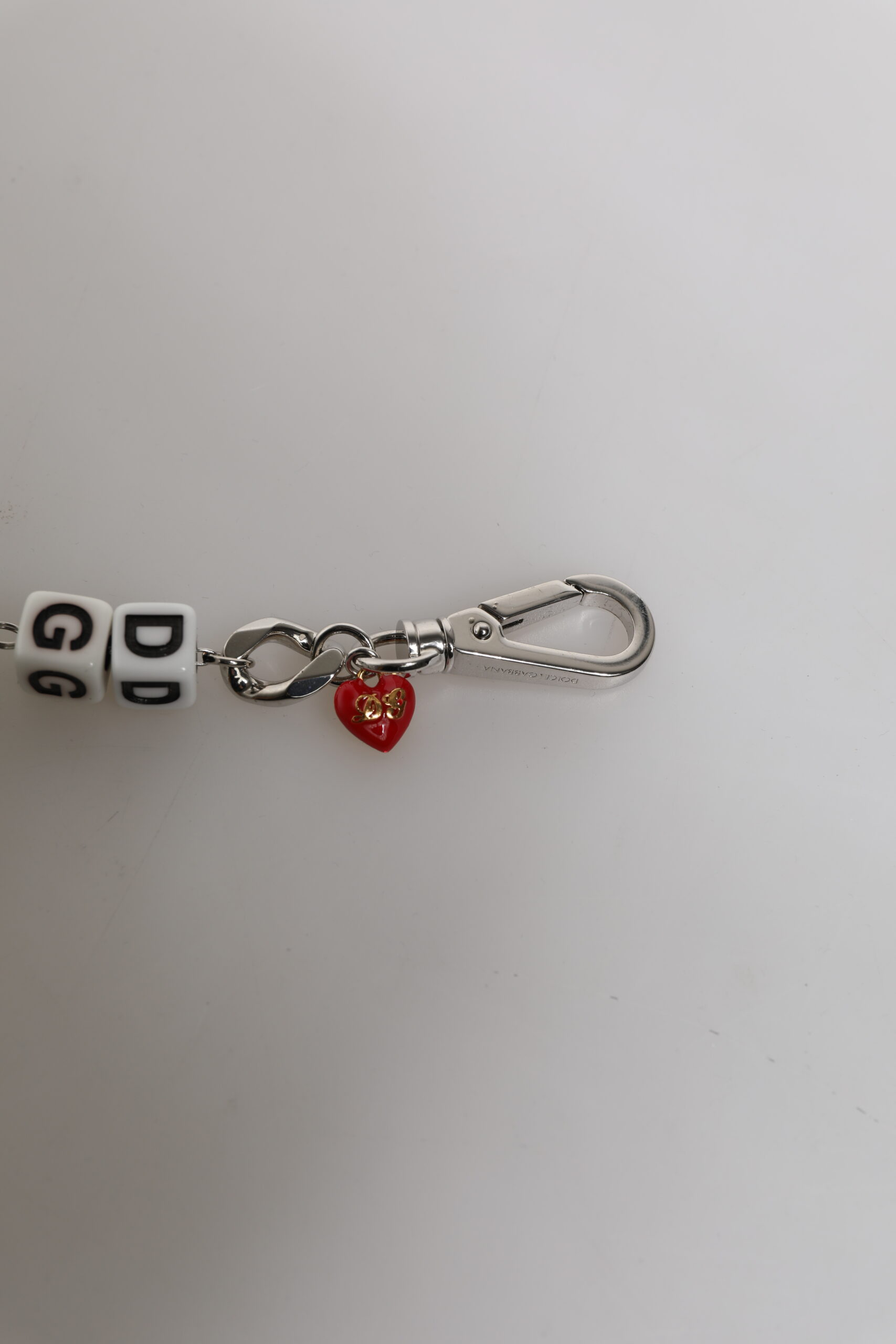 Dolce & Gabbana Silver Tone Brass Bead Dice Logo Embellish Charm Bracelet - Image 6