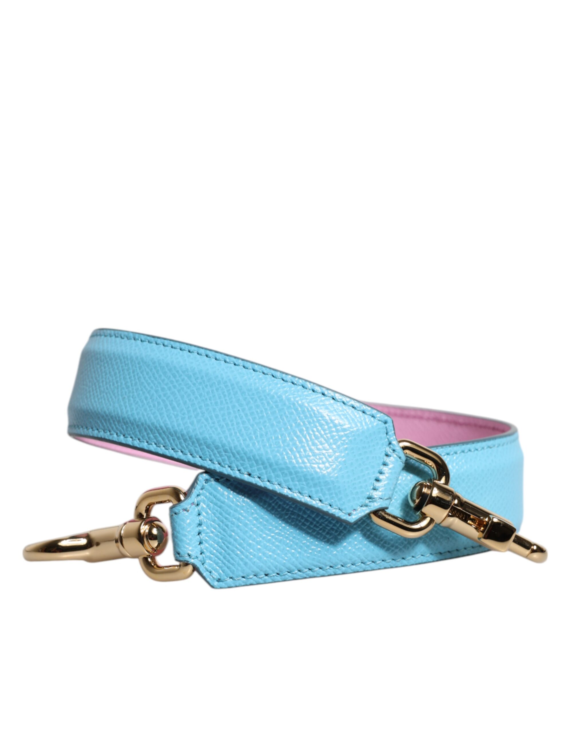 Dolce & Gabbana Pink Blue Leather Handle Bag Shoulder Strap - Image 2
