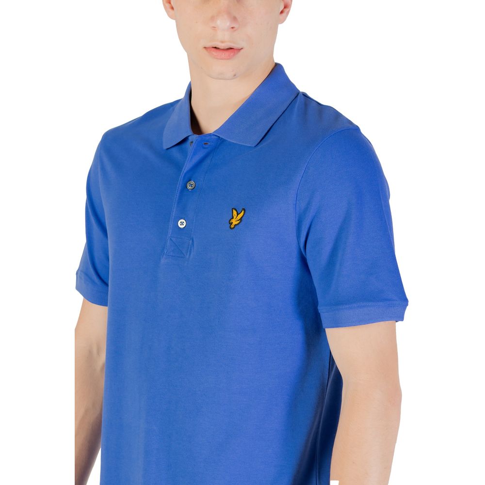 Lyle & Scott Blue Cotton Polo Shirt - Image 5