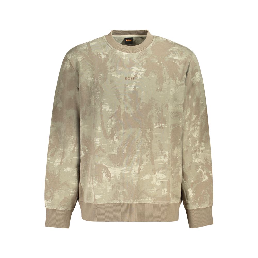 Hugo Boss Brown Cotton Sweatshirt