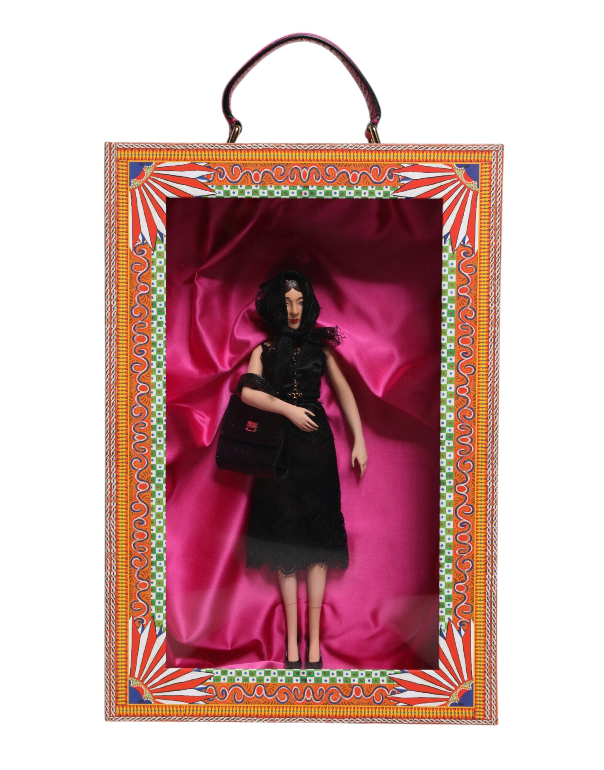 Dolce & Gabbana Black Dress Ceramic Porcelain Fashion Leather Sicily Dolls - Image 2