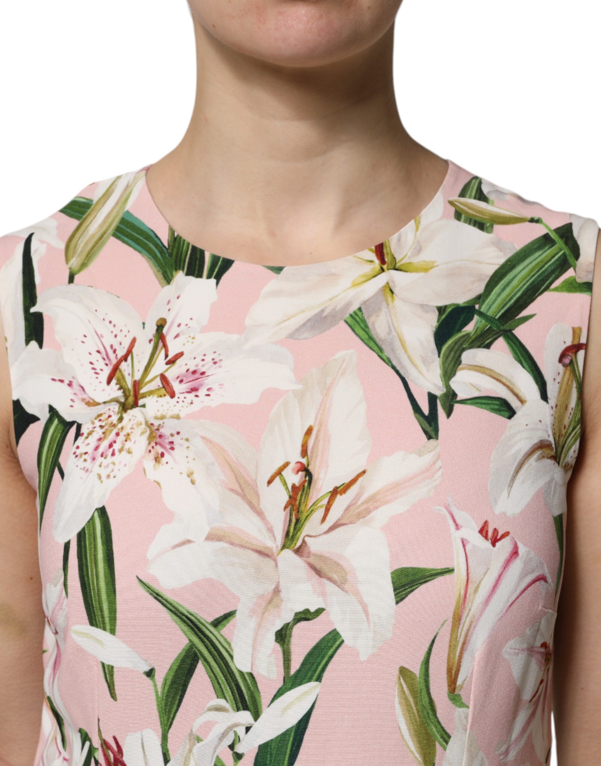 Dolce & Gabbana Multicolor Floral Print Round Neck Tank Top - Image 5