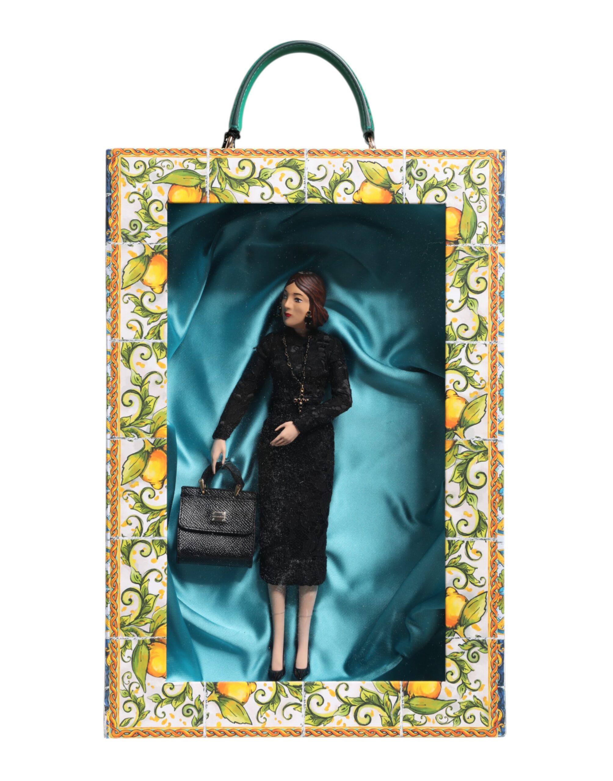 Dolce & Gabbana Black Dress MARIA Porcelain Fashion Show Leather Sicily Dolls - Image 2