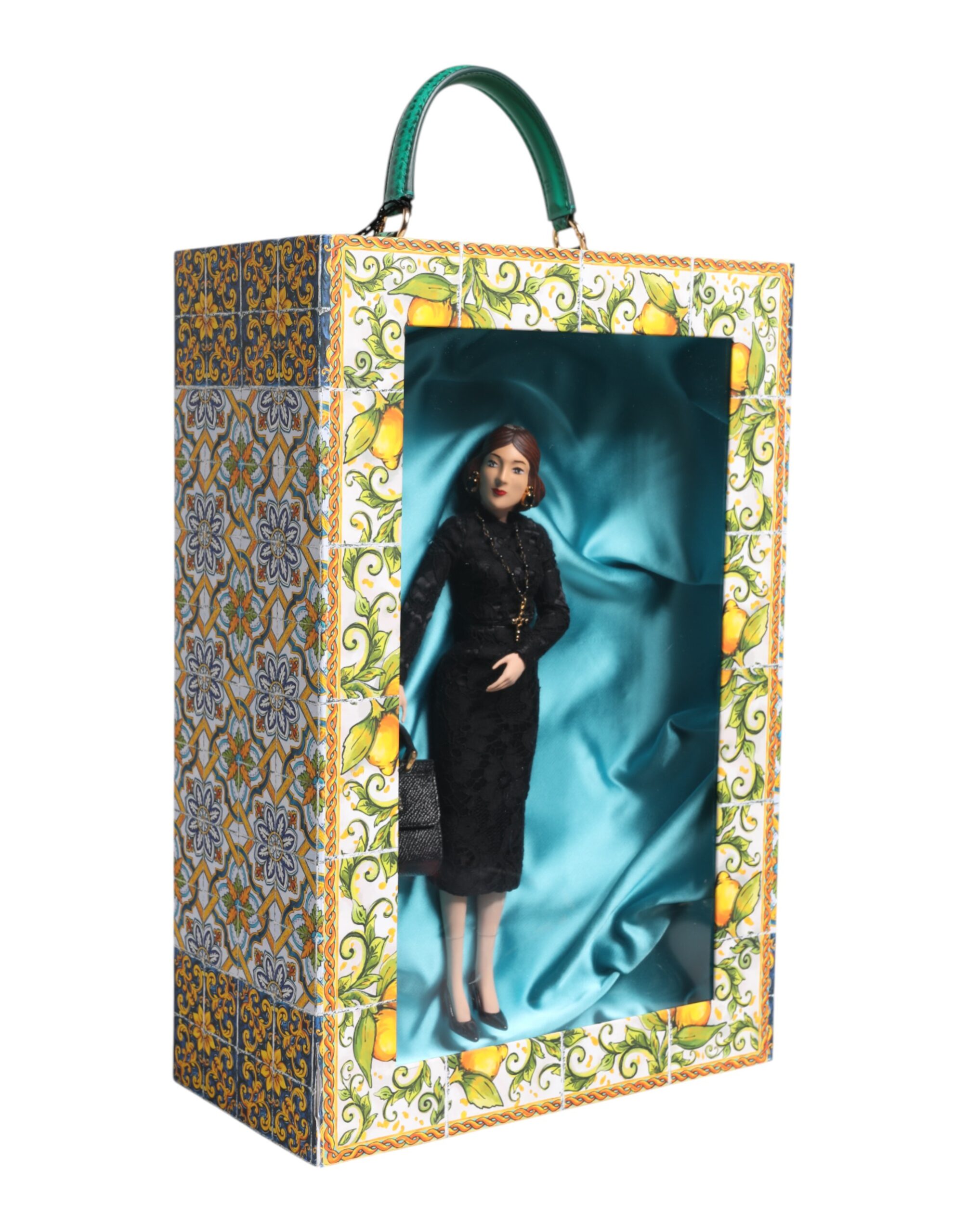 Dolce & Gabbana Black Dress MARIA Porcelain Fashion Show Leather Sicily Dolls - Image 3