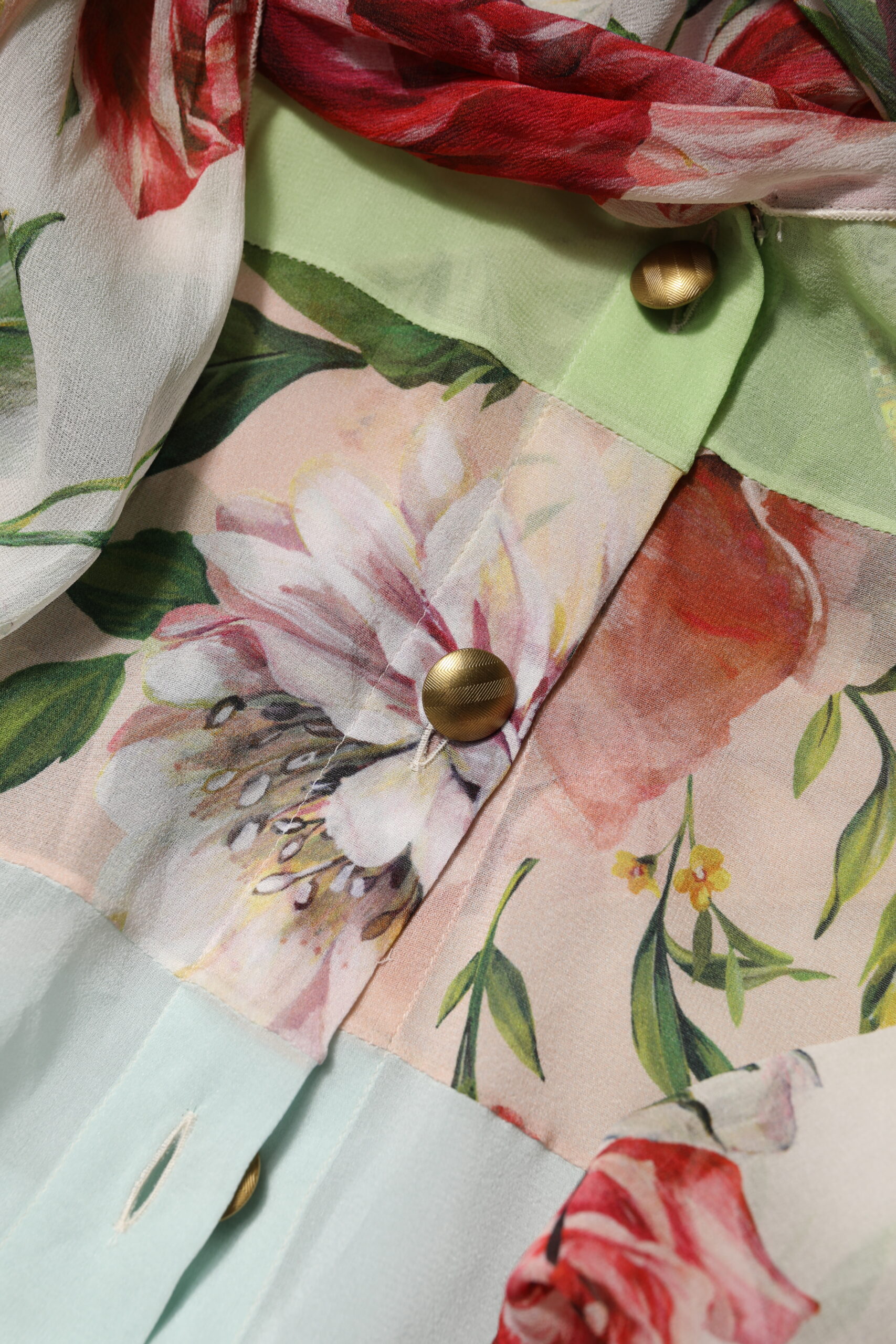 Dolce & Gabbana Multicolor Floral Patchwork Long Sleeves Top - Image 8