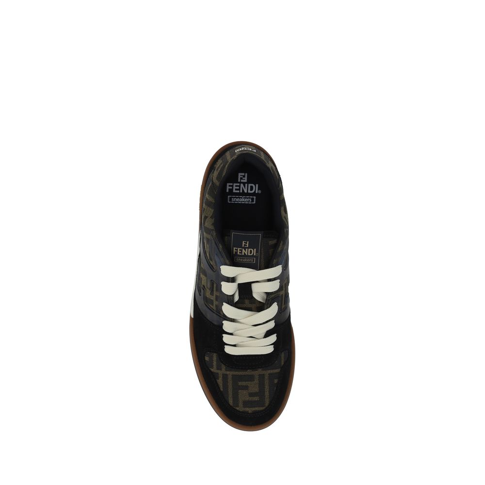 Fendi Multicolor Fabric Low Top Sneakers - Image 4