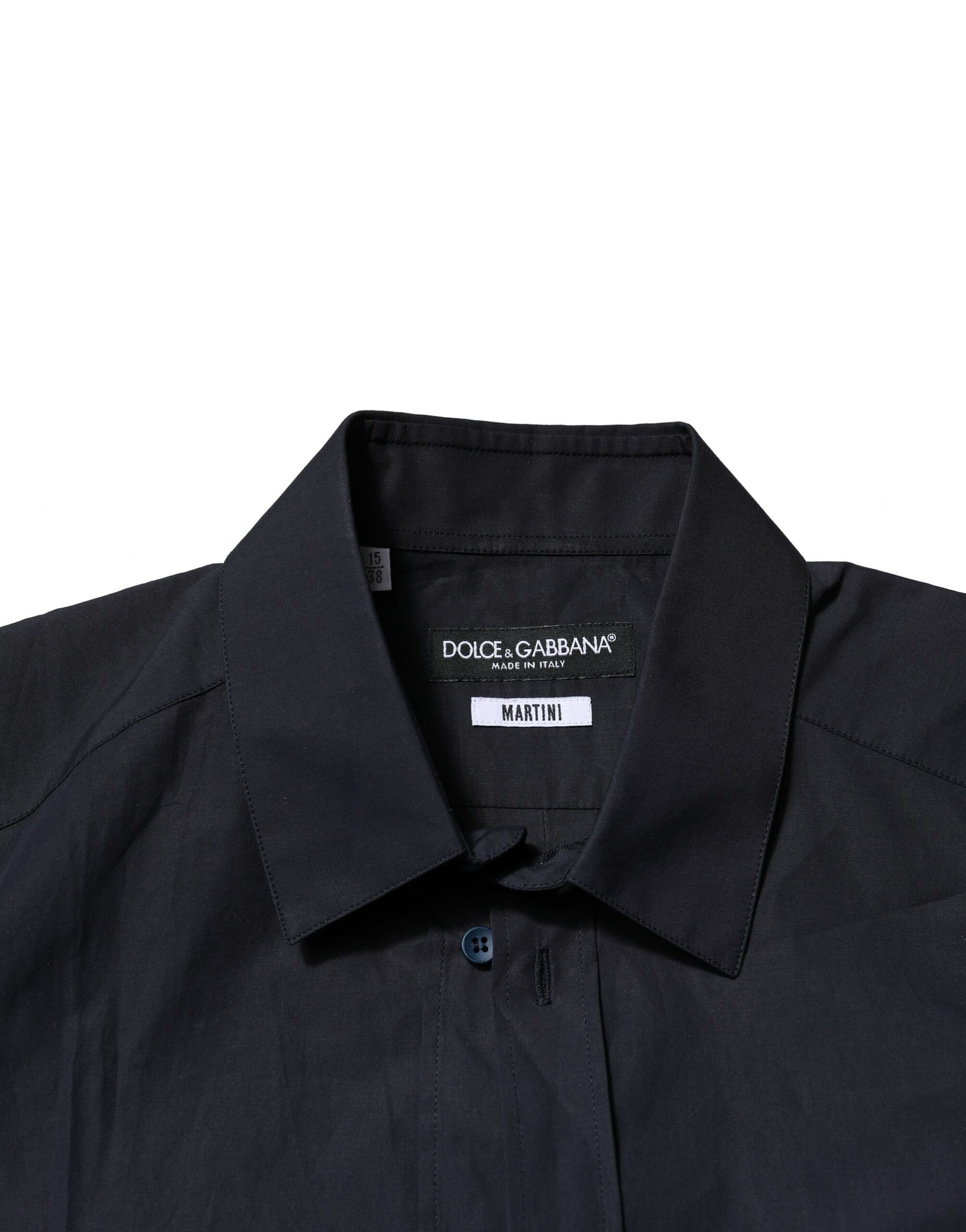 Dolce & Gabbana Dark Blue MARTINI Cotton Dress Formal Shirt - Image 5