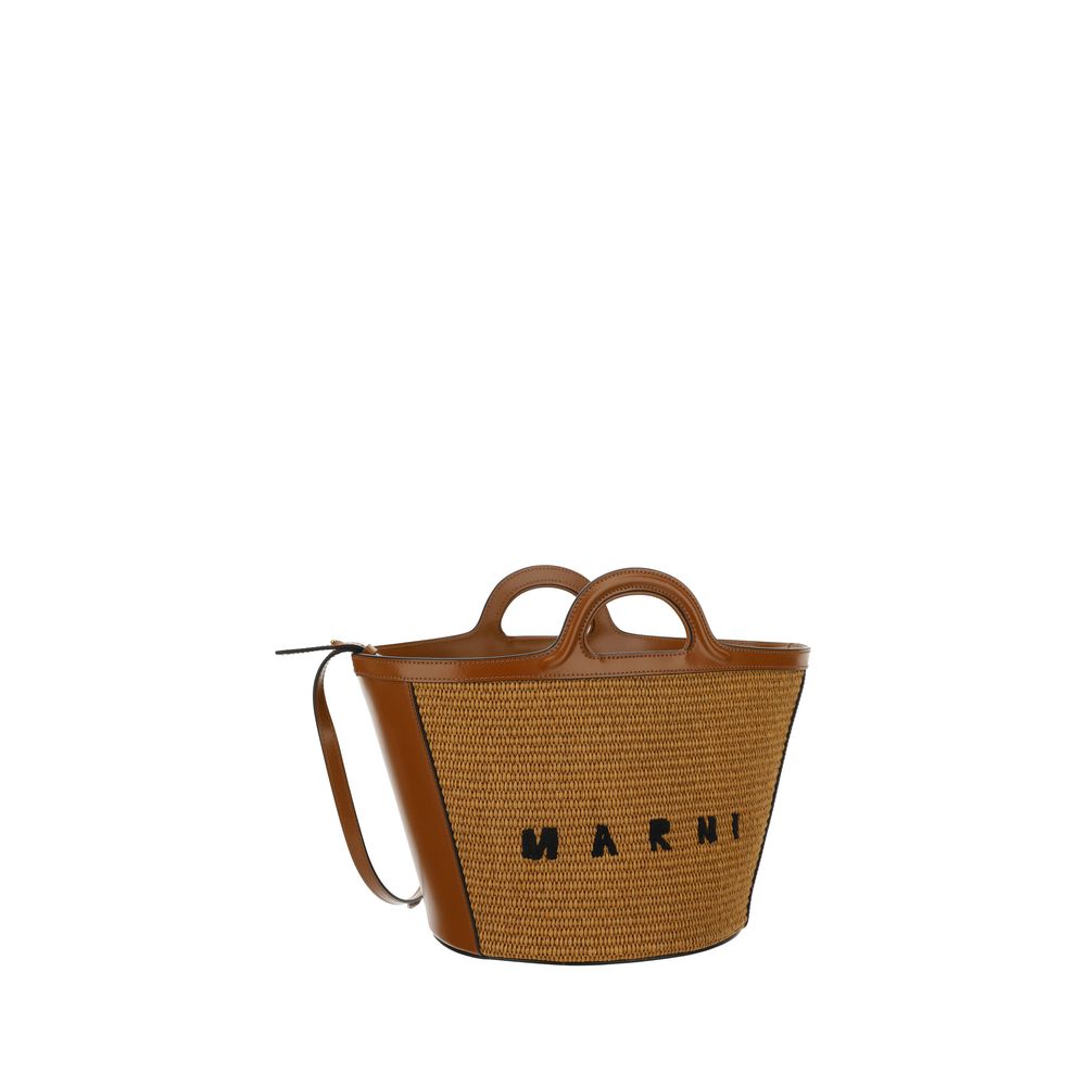 Marni Brown Cotton Shoulder Bag - Image 2