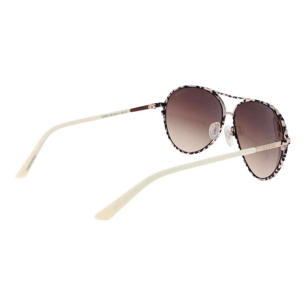 Guess Beige Metal Sunglasses - Image 3