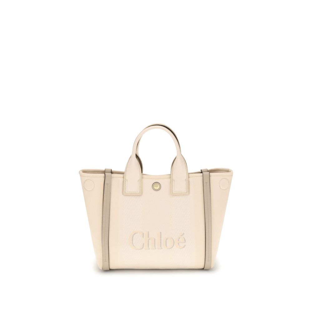 ChloƩ Beige Cotton Handbag