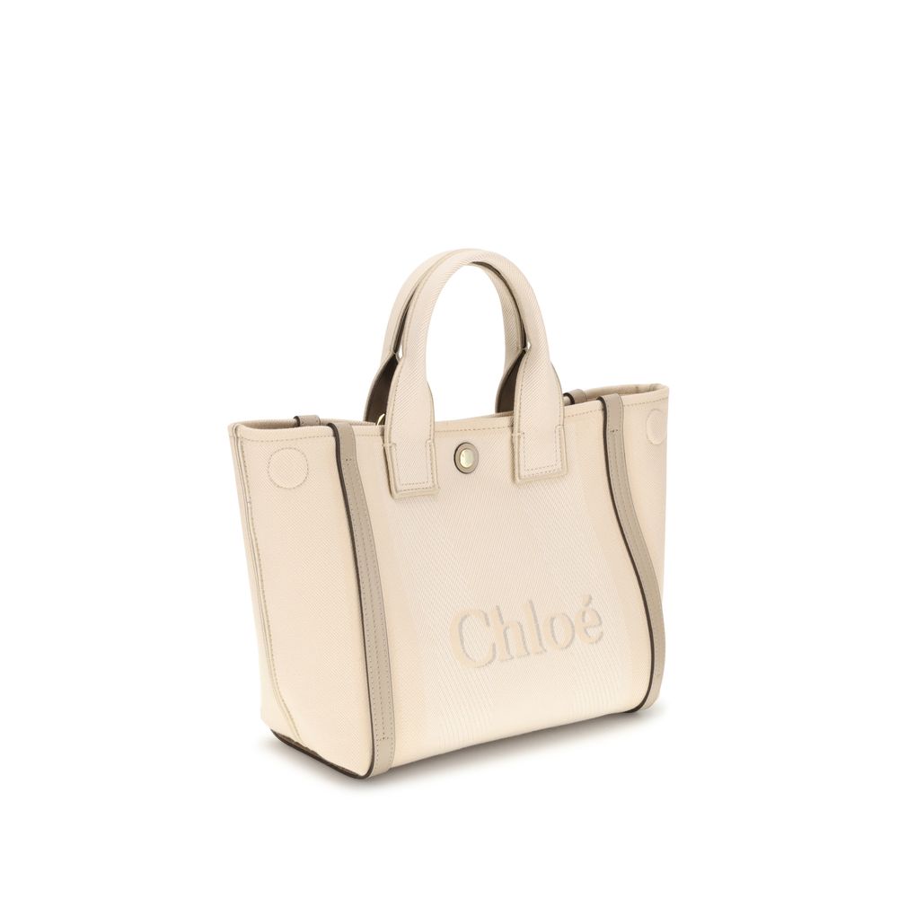 ChloƩ Beige Cotton Handbag - Image 3