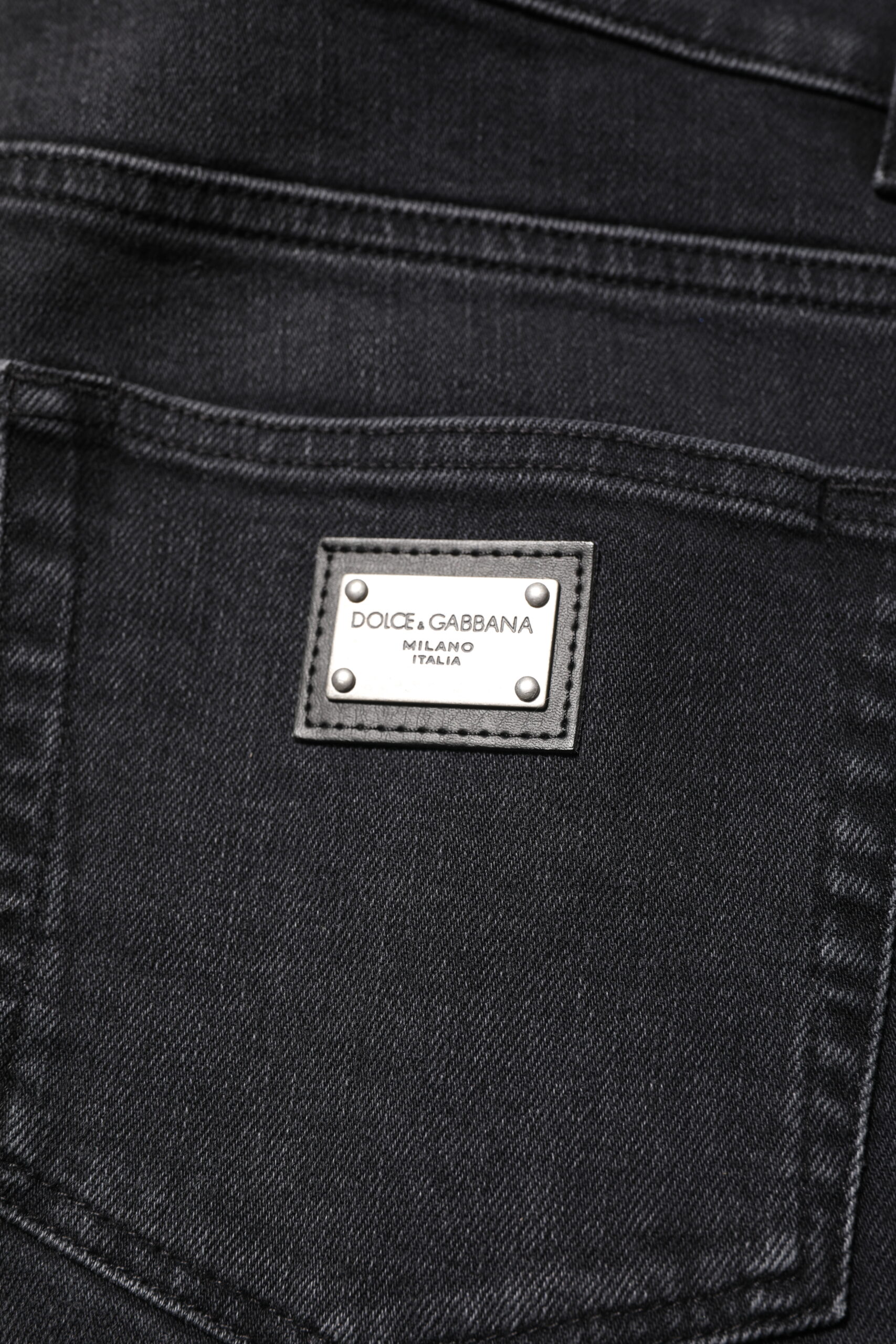 Dolce & Gabbana Black Washed Cotton Skinny Denim Jeans - Image 6