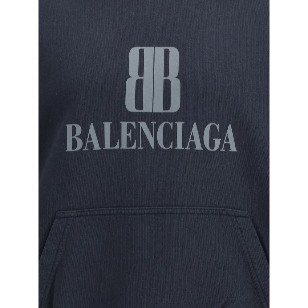 Balenciaga Black Cotton Sweatshirt - Image 3
