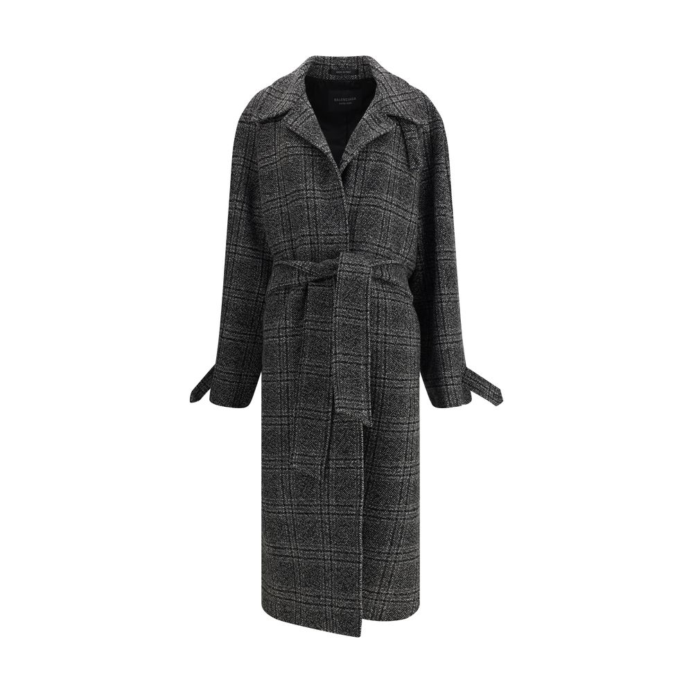 Balenciaga Check long Coat