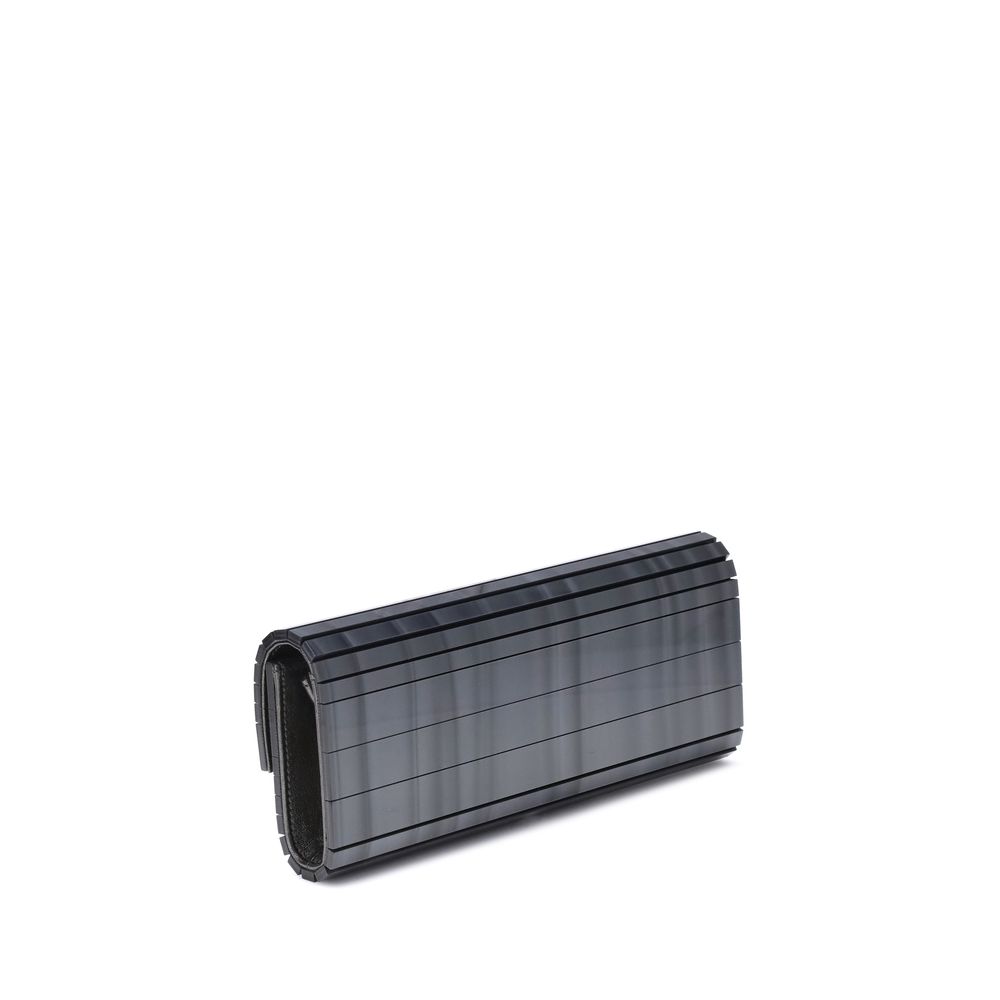 Jimmy Choo Gray Marabou Clutch Bag - Image 3