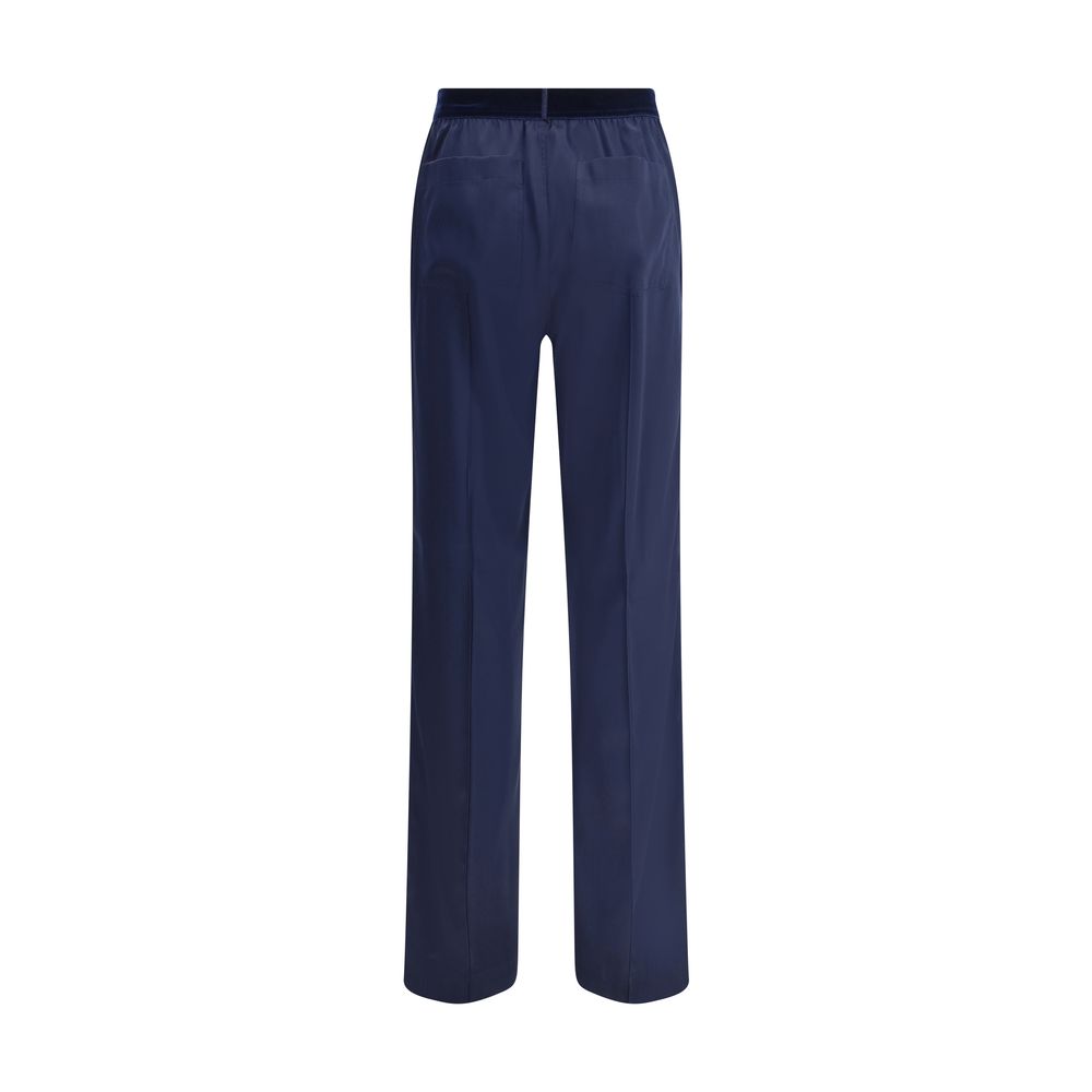 Tom Ford Blue Elastane Casual Pants - Image 2