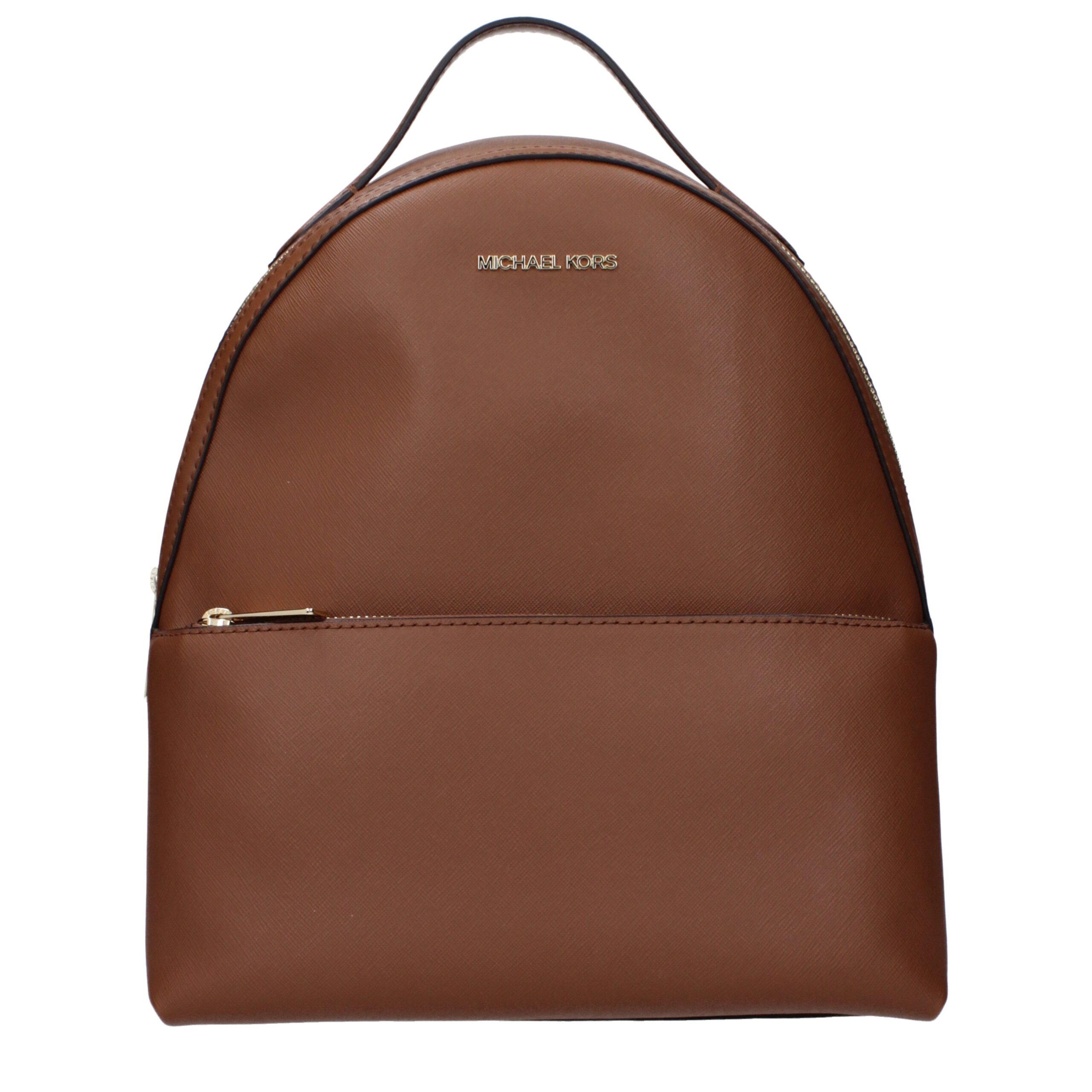 Michael Kors Brown Leather Backpacks